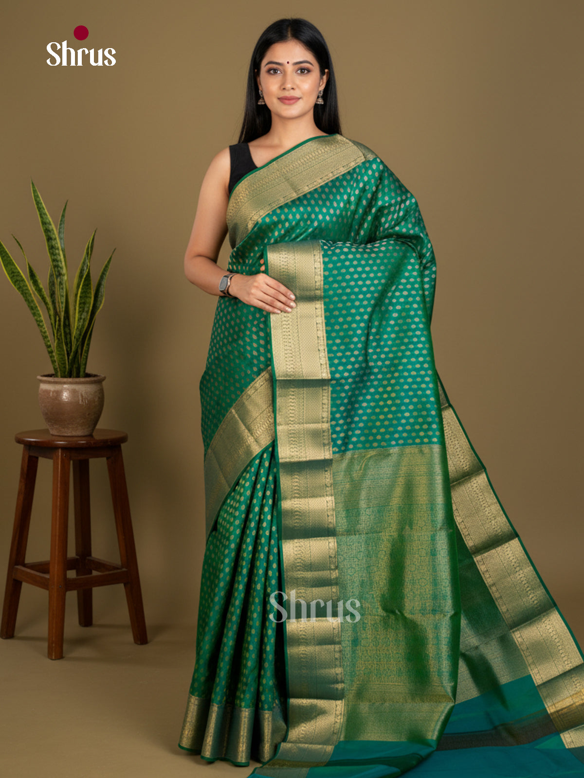 Kanchipuram silk Saree - EDS04132 - Shop on Shrus.com