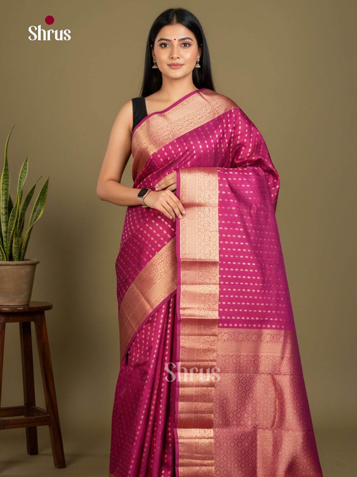 Kanchipuram silk Saree - EDS04134 - Shop on Shrus.com
