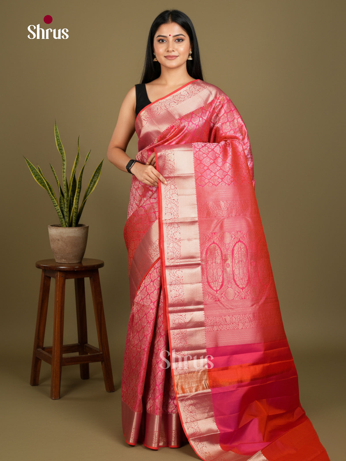 Kanchipuram silk Saree - EDS04175 - Shop on Shrus.com