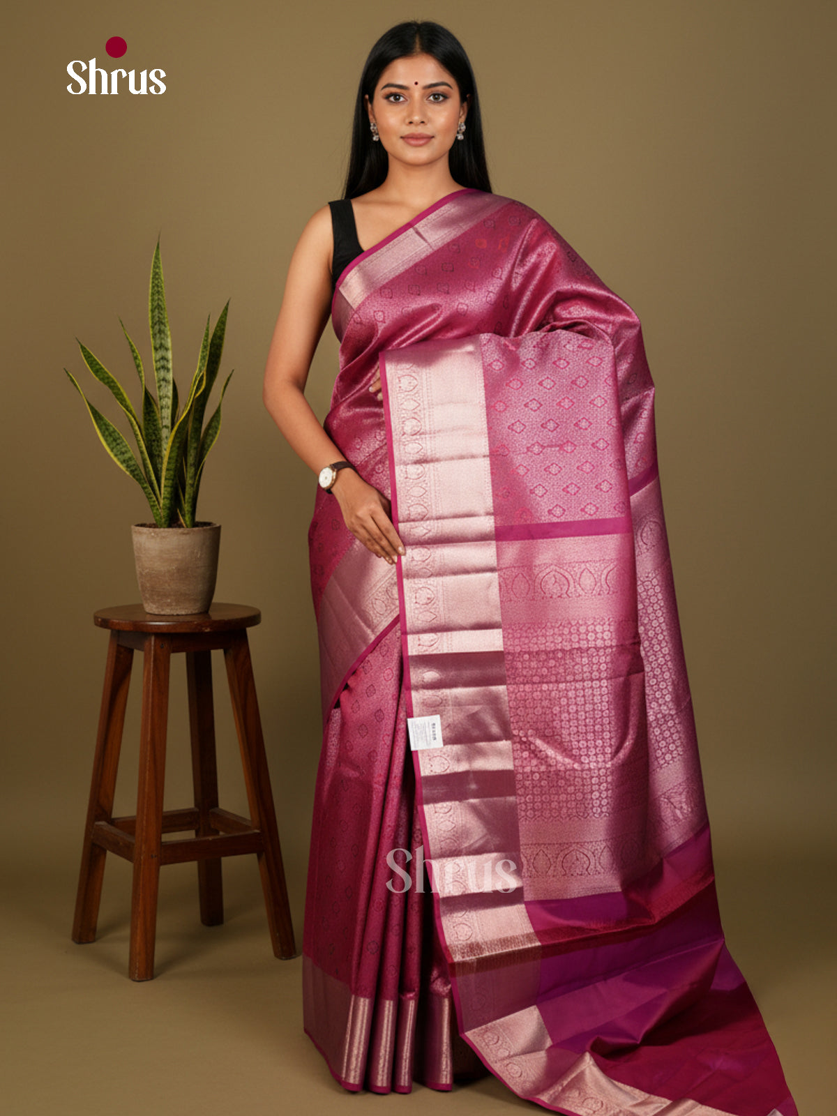Kanchipuram silk Saree - EDS04176 - Shop on Shrus.com