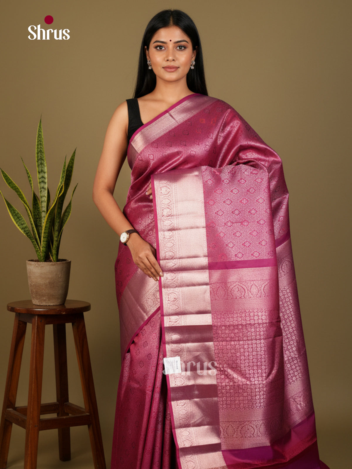 Kanchipuram silk Saree - EDS04176 - Shop on Shrus.com