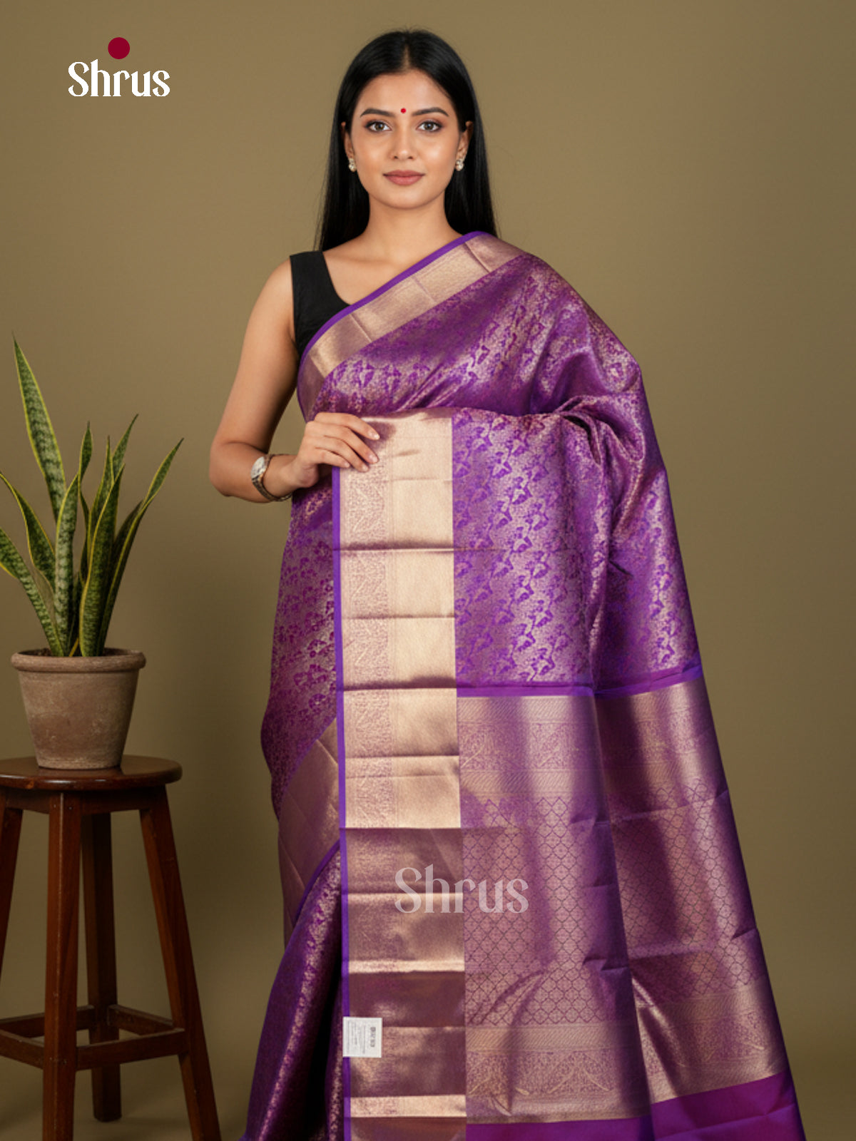 Kanchipuram silk Saree - EDS04177 - Shop on Shrus.com