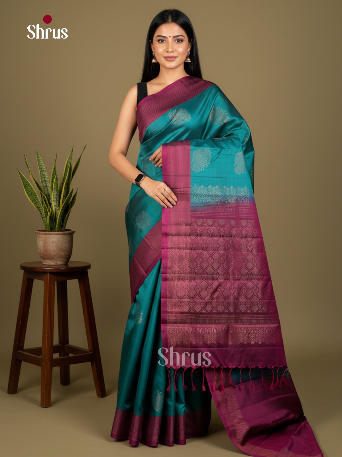 Softsilk-halfpure Saree - EDS04286 - Shop on Shrus.com