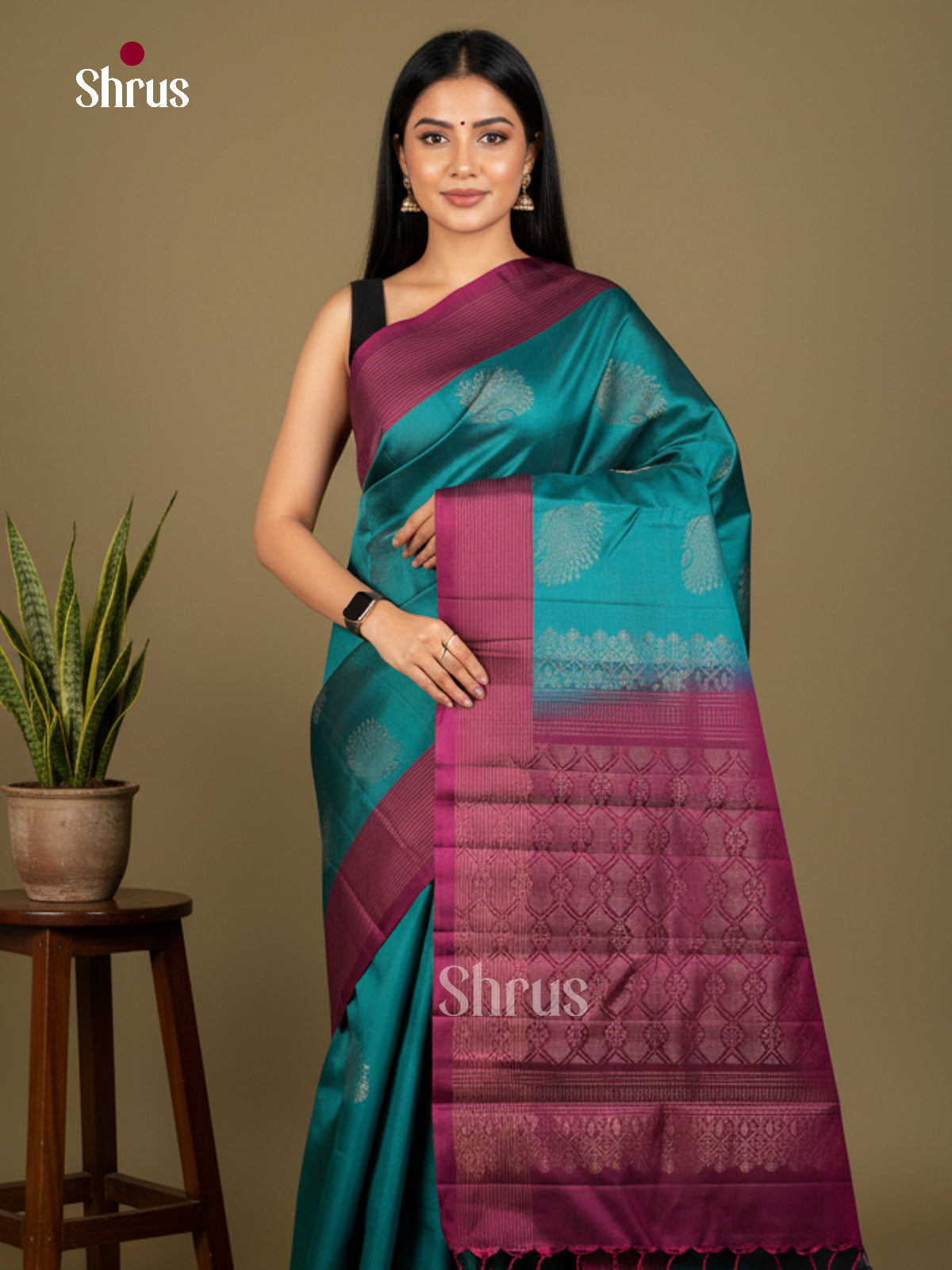 Softsilk-halfpure Saree - EDS04286 - Shop on Shrus.com