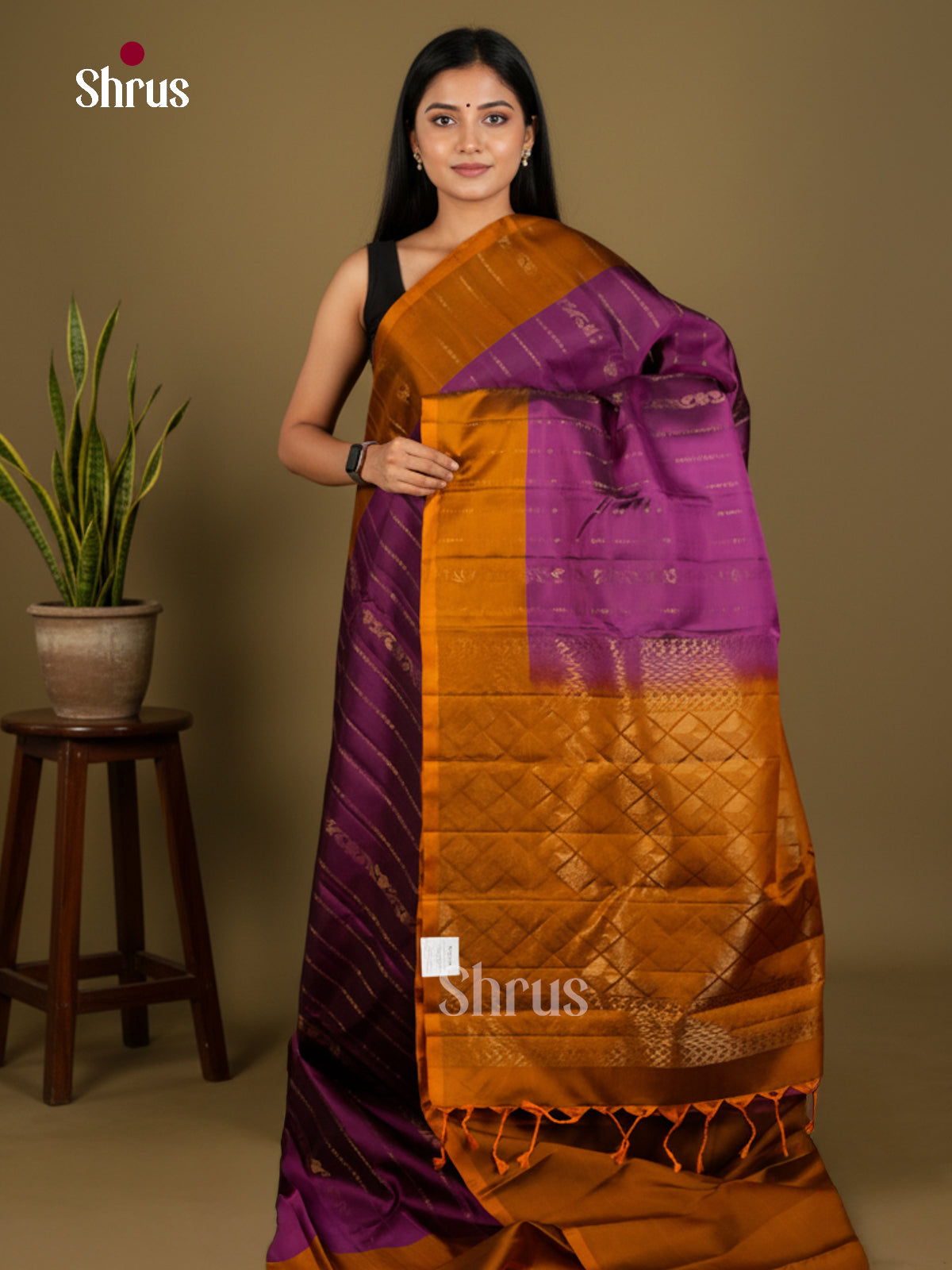 Softsilk-halfpure Saree - EDS04325 - Shop on Shrus.com