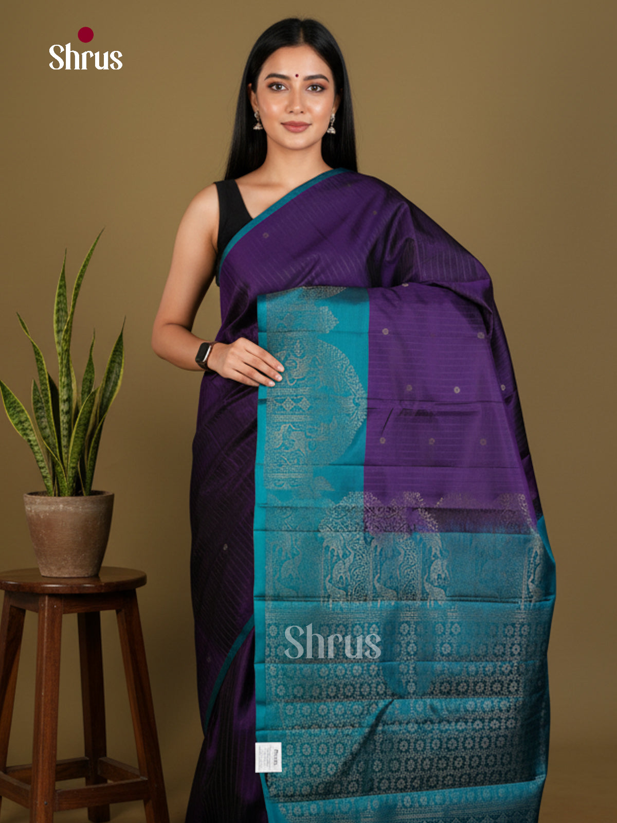 Softsilk-halfpure Saree - EDS04359 - Shop on Shrus.com