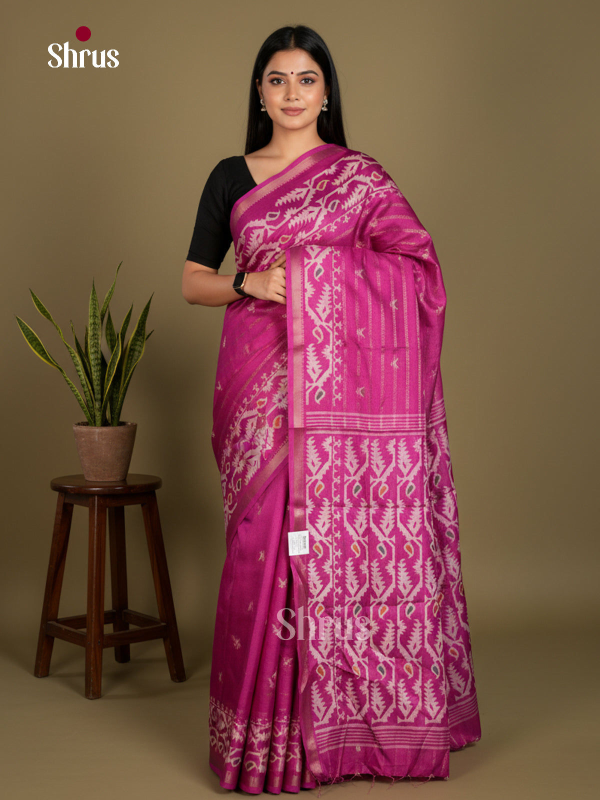Semi Crepe Saree - EDS06004 - Shop on Shrus.com