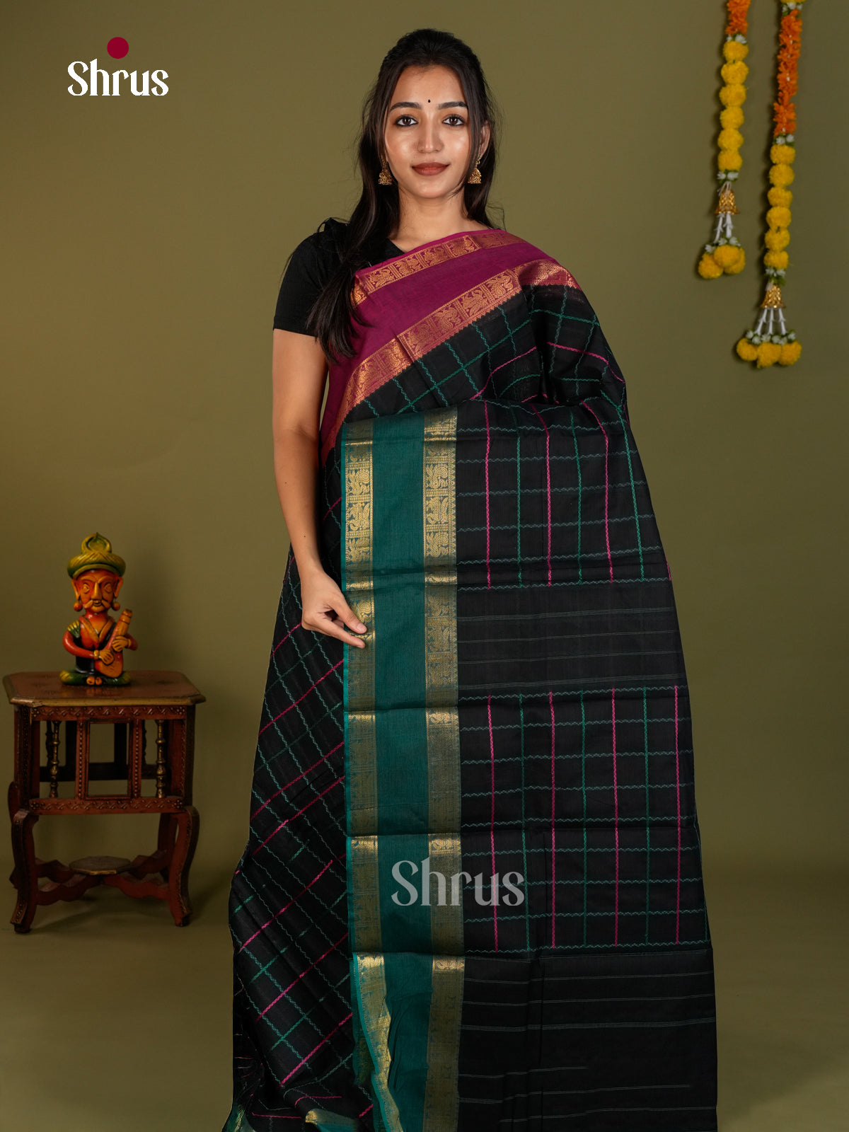 Chettinad Cotton Saree - EDS06018 - Shop on Shrus.com