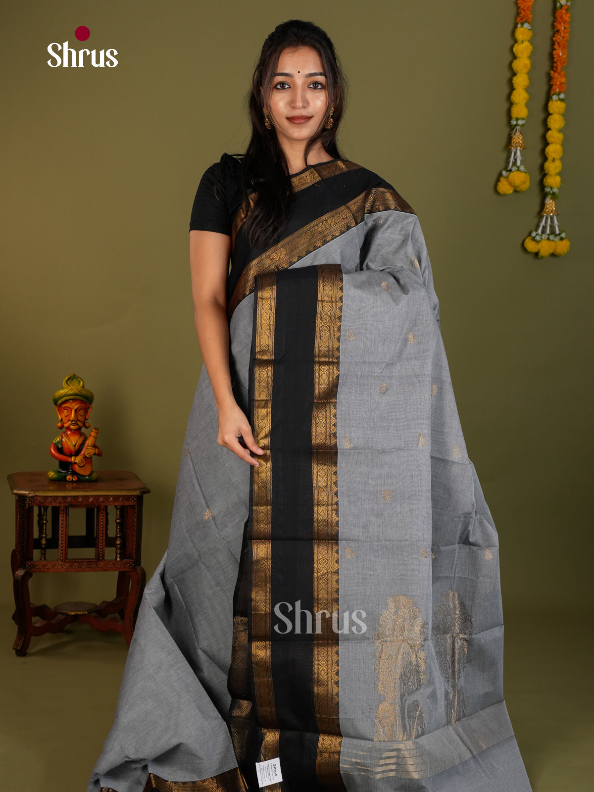 Chettinad Cotton Saree - EDS06024 - Shop on Shrus.com