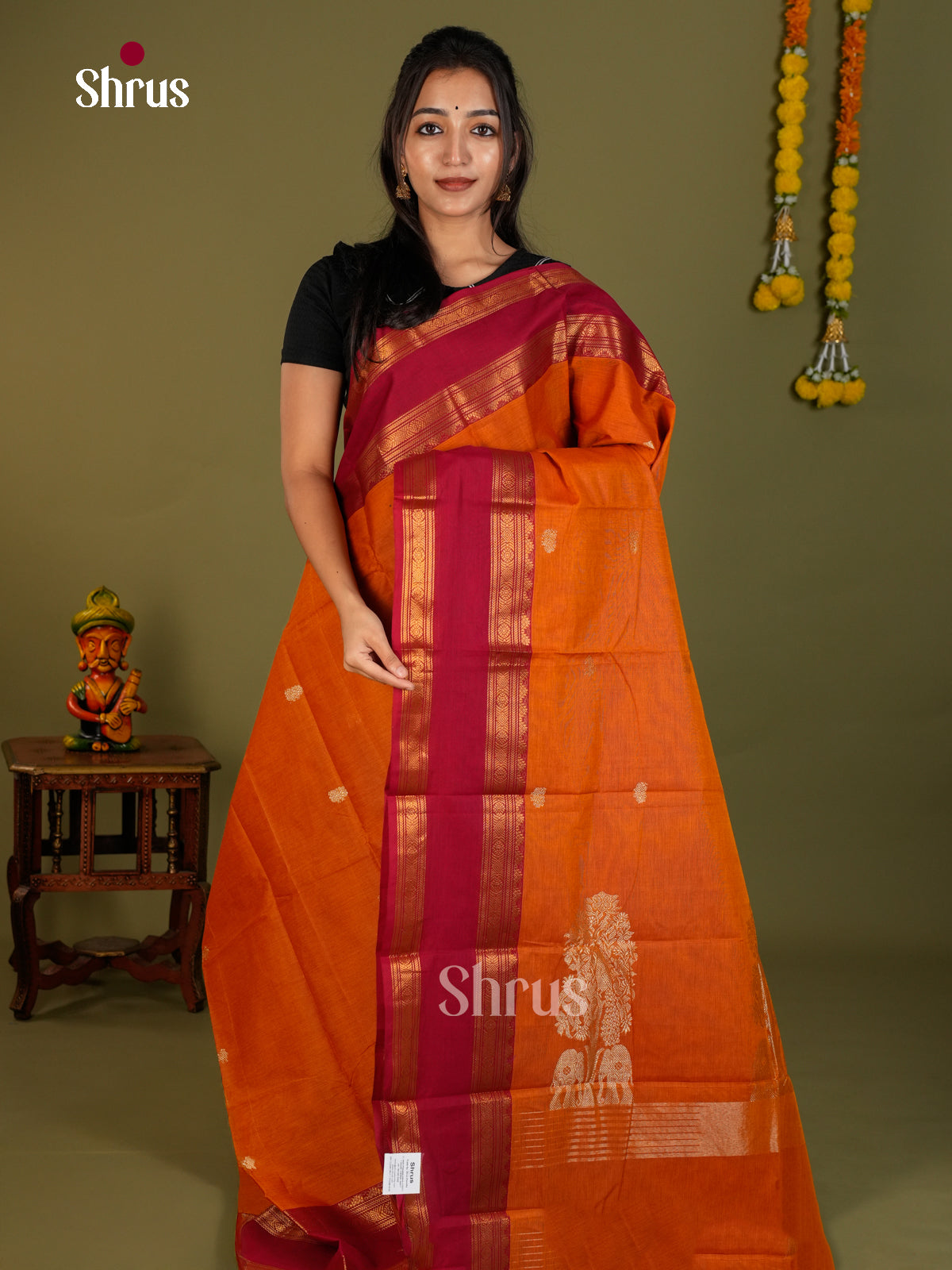 Chettinad Cotton Saree - EDS06025 - Shop on Shrus.com