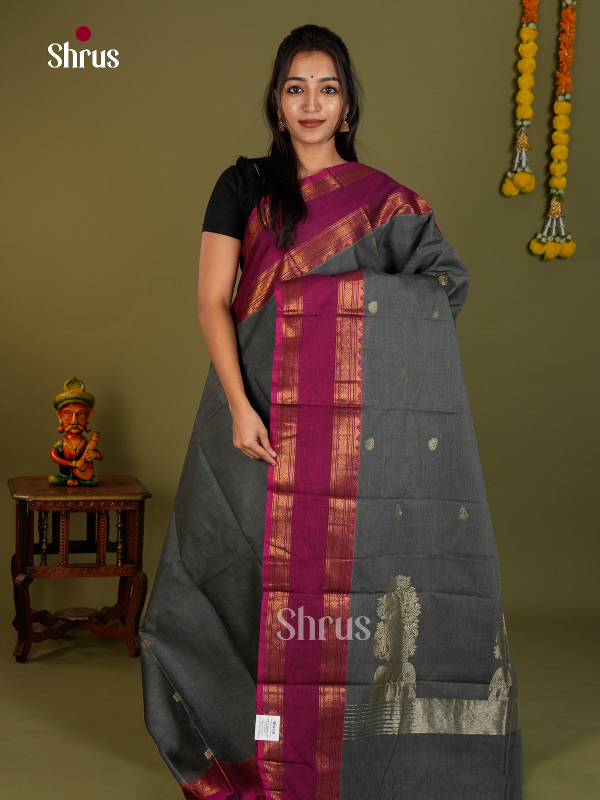 Chettinad Cotton Saree - EDS06028 - Shop on Shrus.com