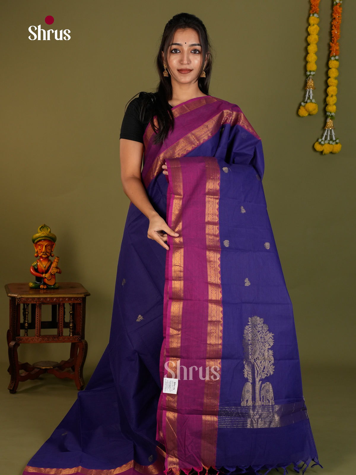 Chettinad Cotton Saree - EDS06029 - Shop on Shrus.com