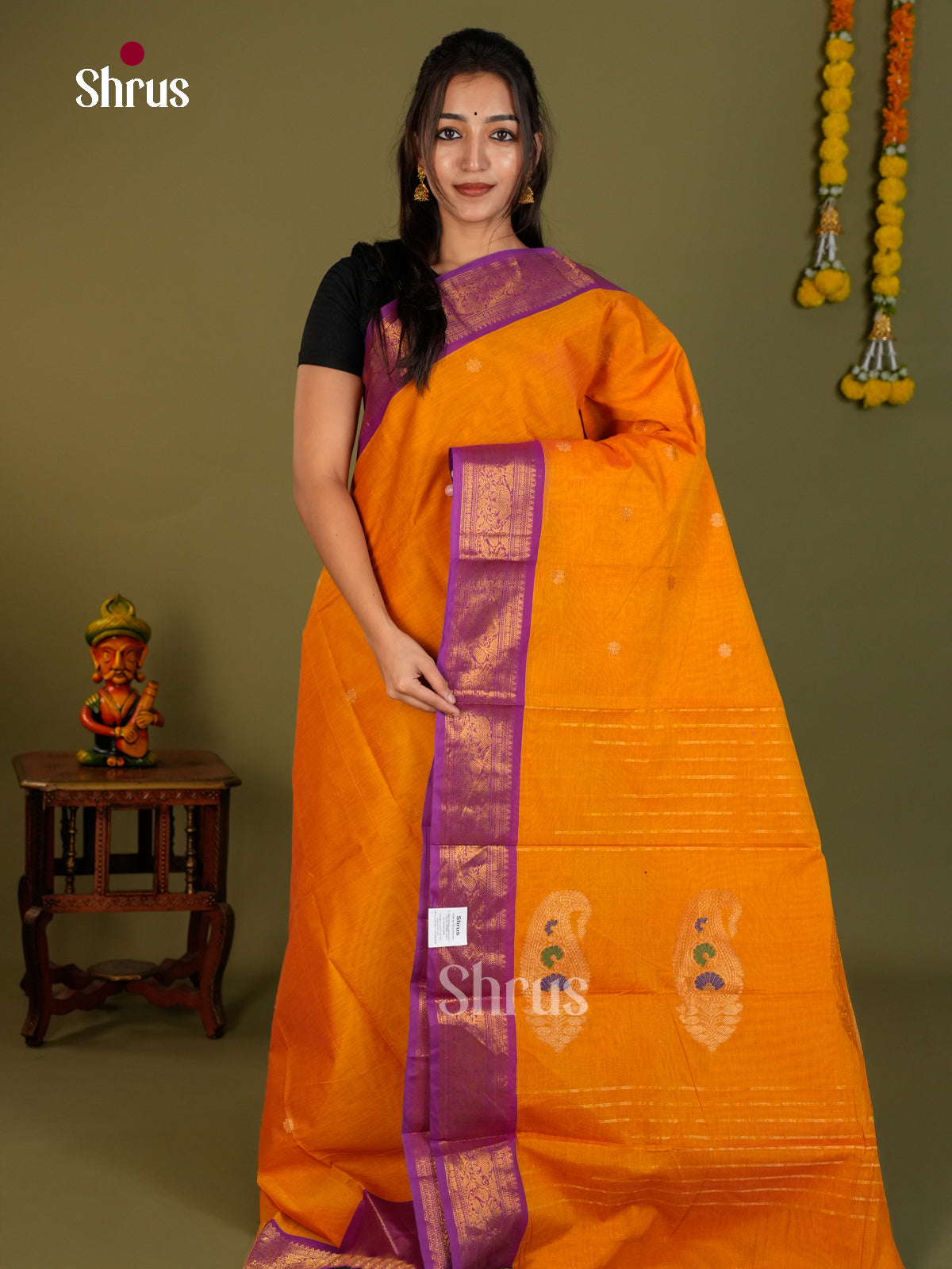 Chettinad Cotton Saree - EDS06041 - Shop on Shrus.com