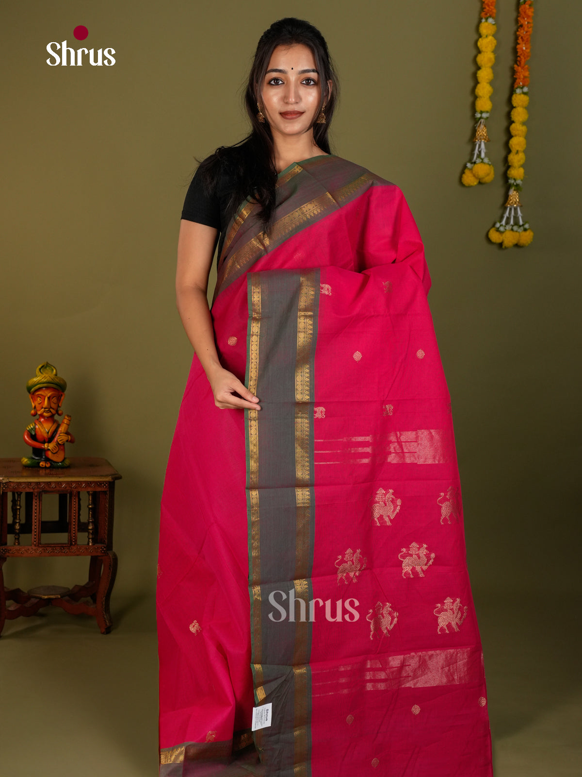 Chettinad Cotton Saree - EDS06042 - Shop on Shrus.com