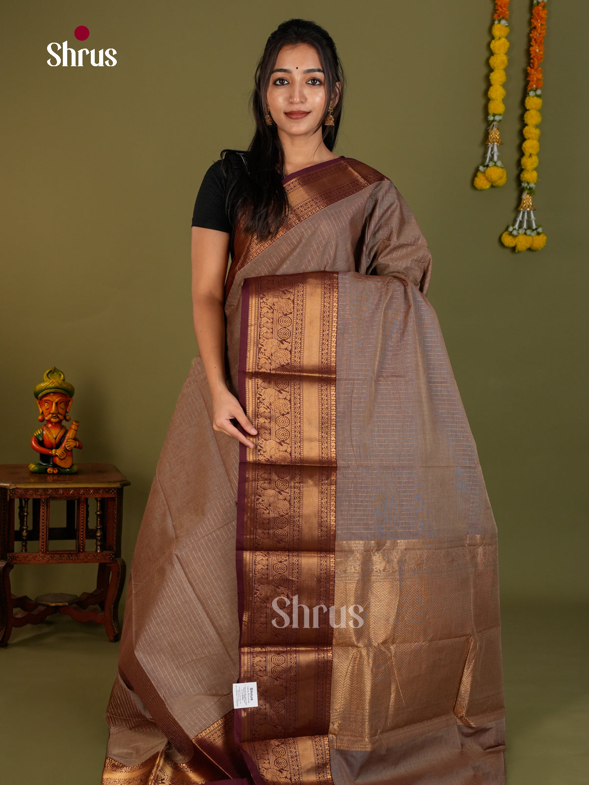 Chettinad Cotton Saree - EDS06051 - Shop on Shrus.com