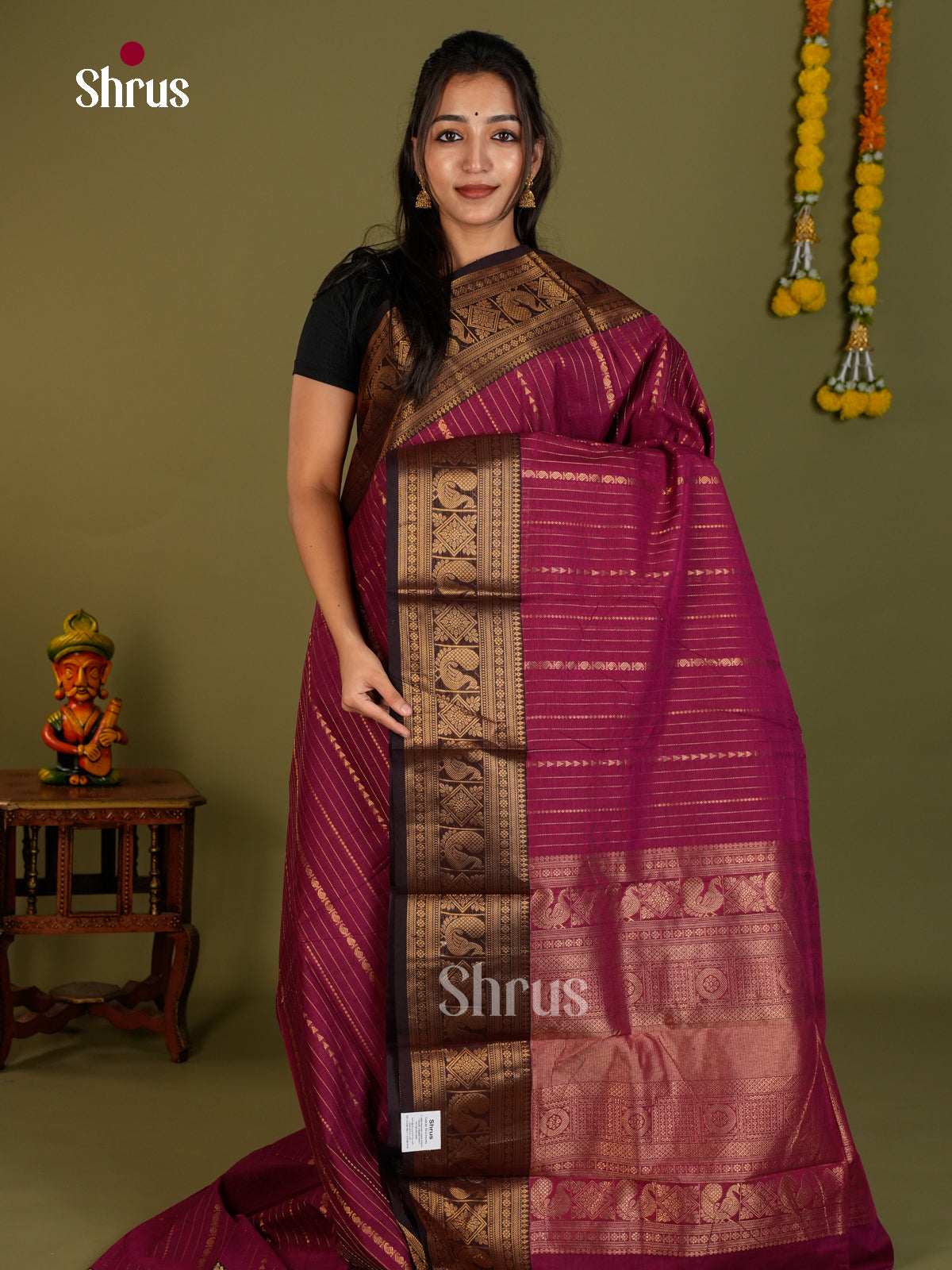 Chettinad Cotton Saree - EDS06053 - Shop on Shrus.com