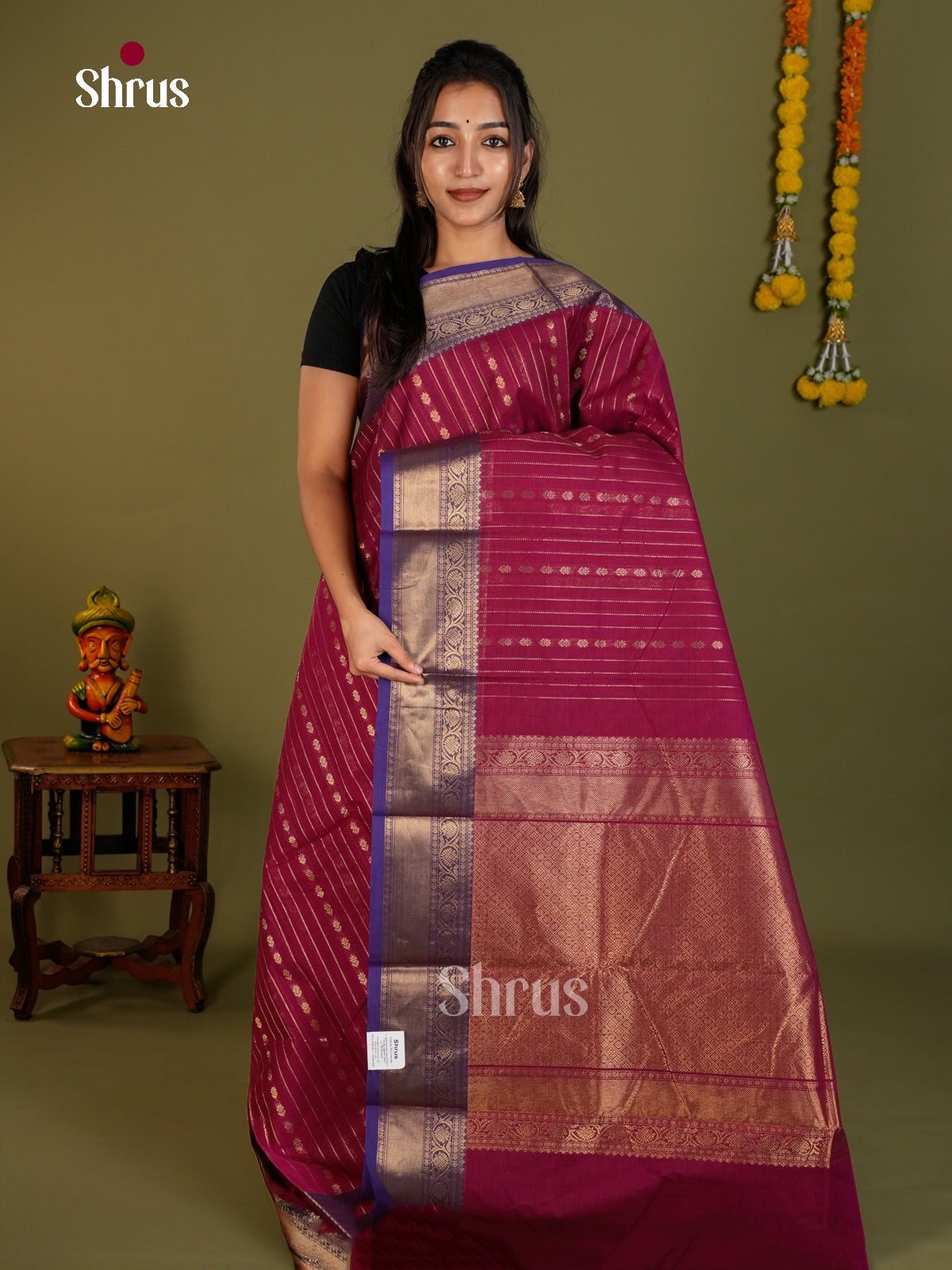 Chettinad Cotton Saree - EDS06061 - Shop on Shrus.com