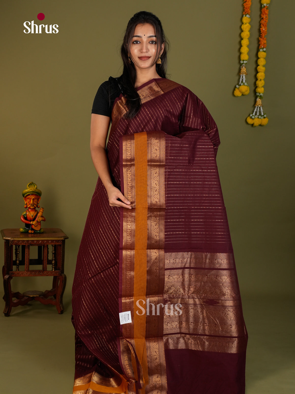 Chettinad Cotton Saree - EDS06067 - Shop on Shrus.com