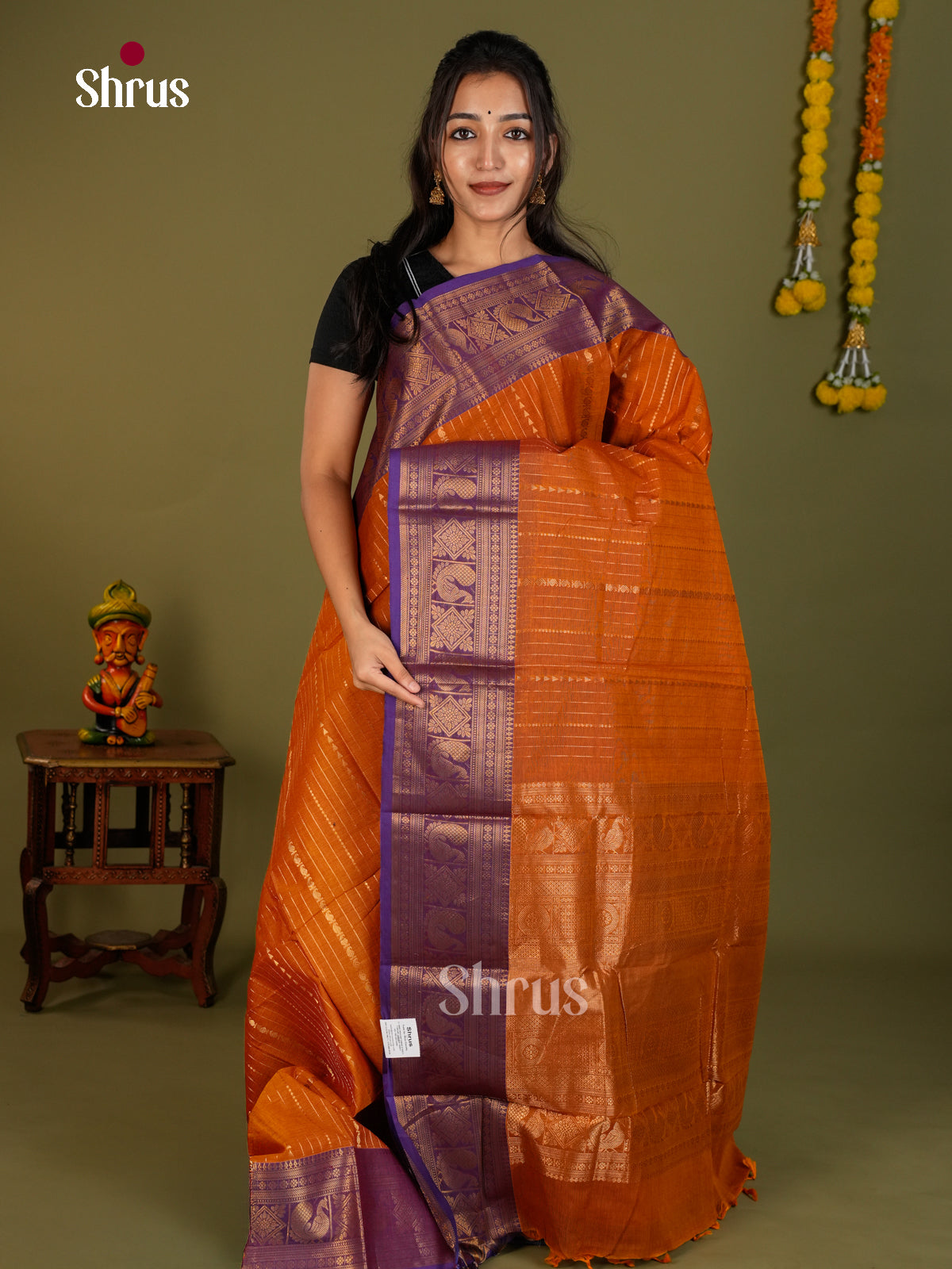 Chettinad Cotton Saree - EDS06068 - Shop on Shrus.com
