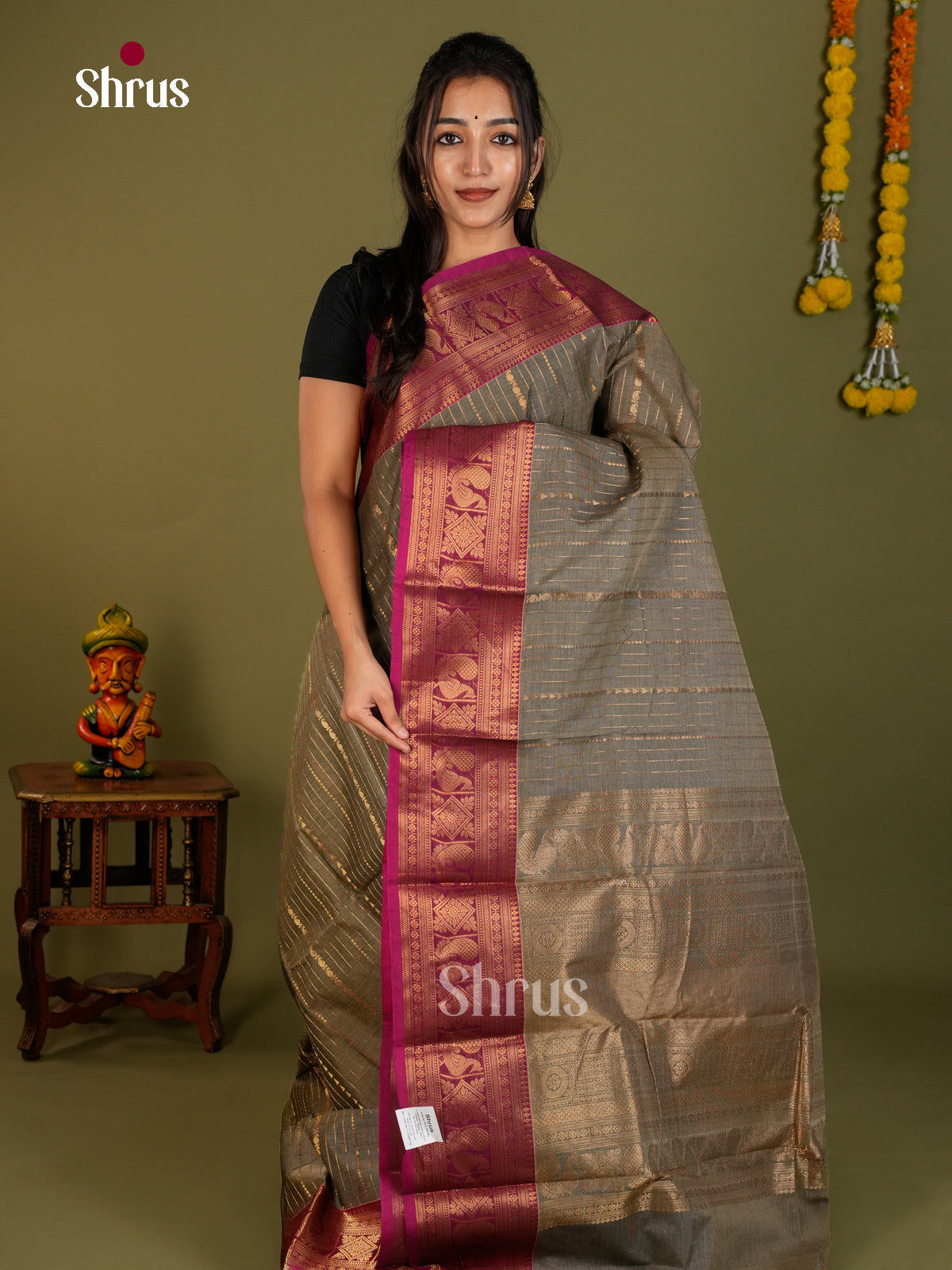 Chettinad Cotton Saree - EDS06071 - Shop on Shrus.com
