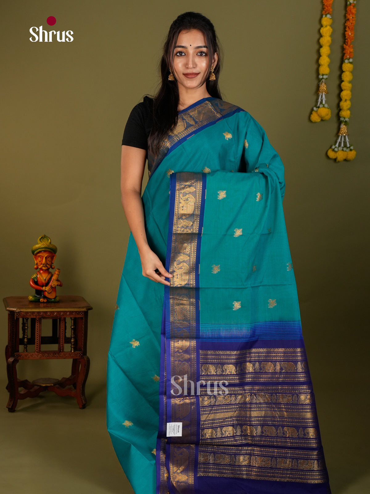 Kanchi Cotton Saree - EDS06073 - Shop on Shrus.com