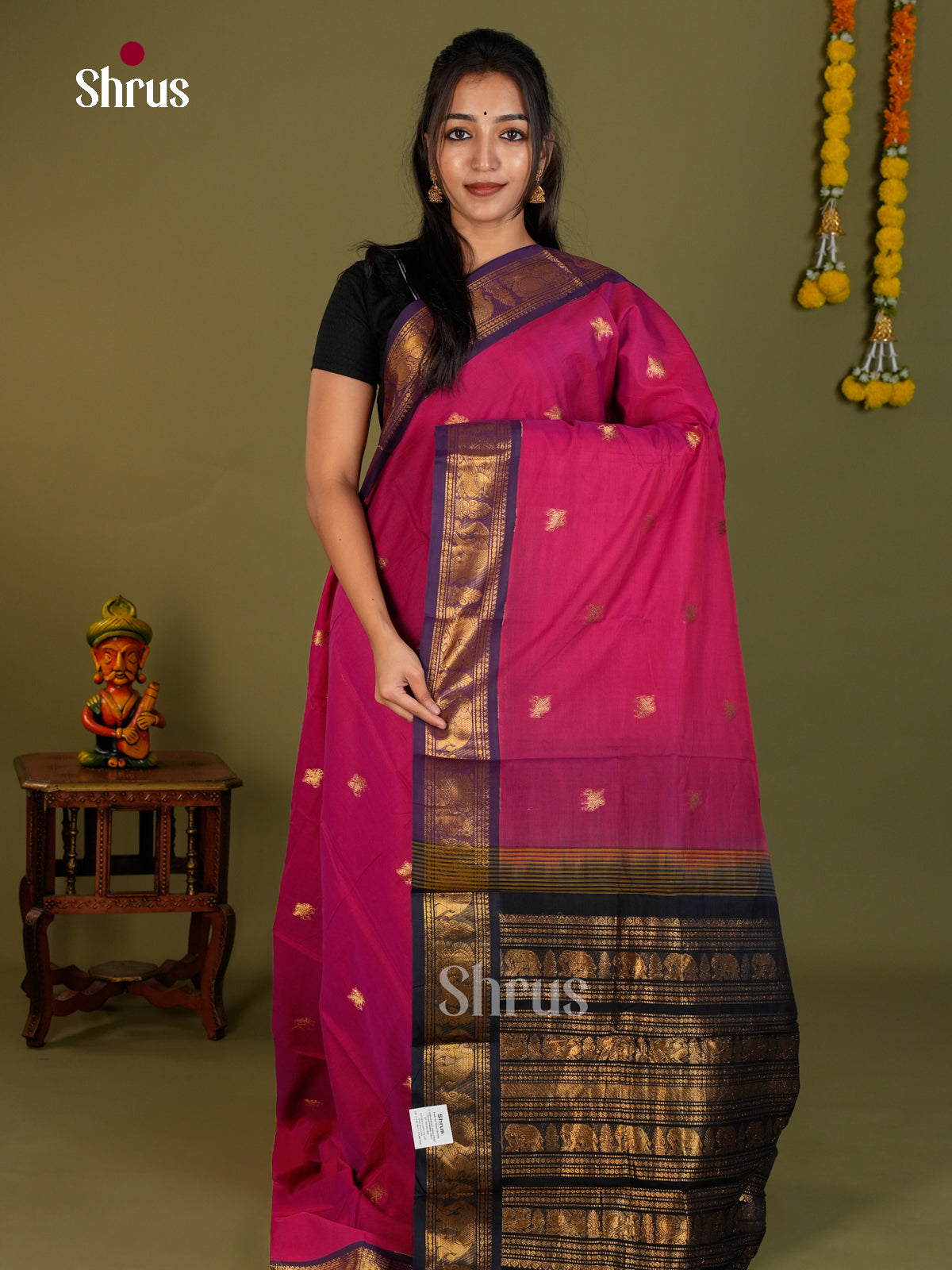 Kanchi Cotton Saree - EDS06076 - Shop on Shrus.com