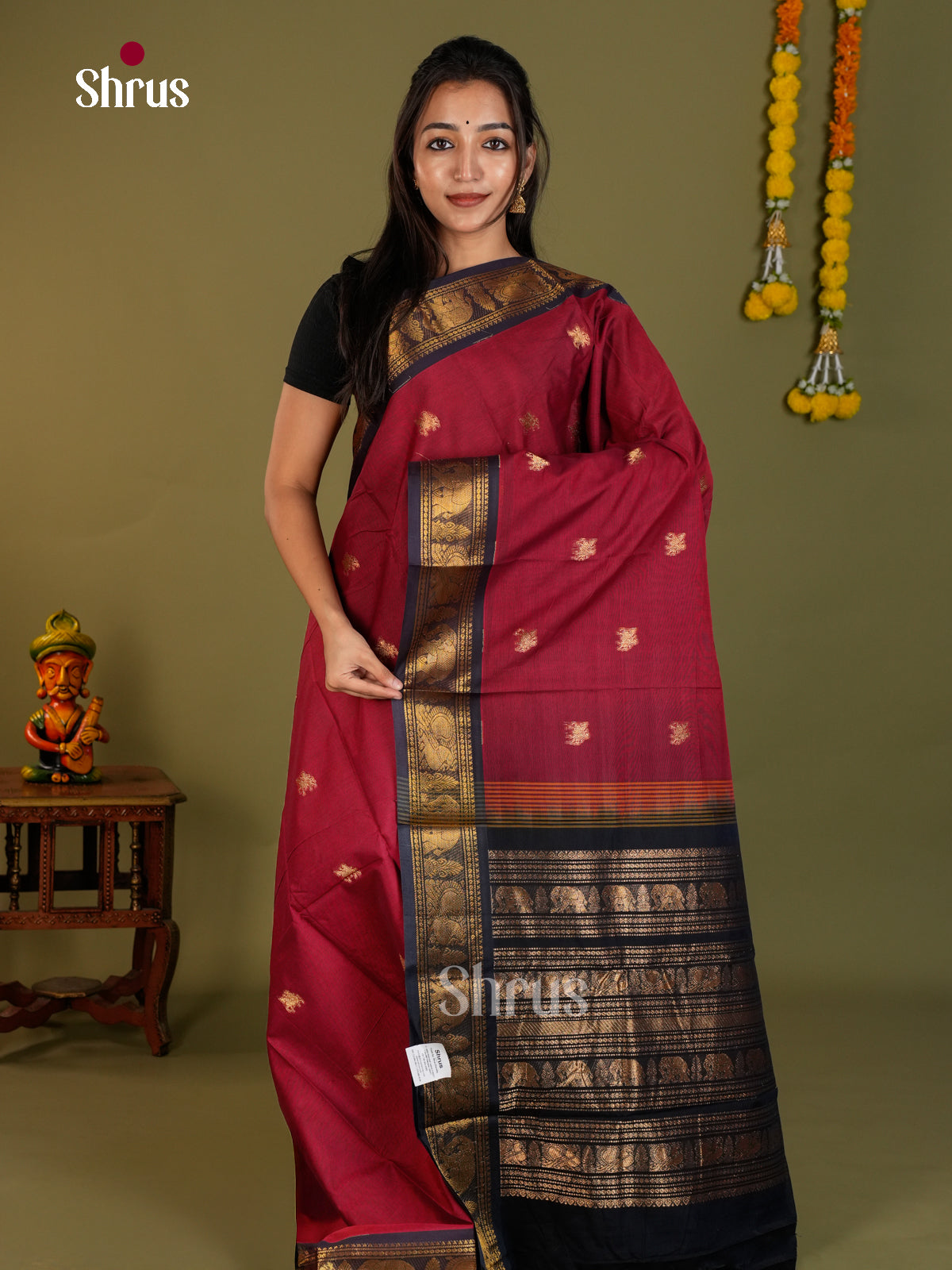 Kanchi Cotton Saree - EDS06078 - Shop on Shrus.com