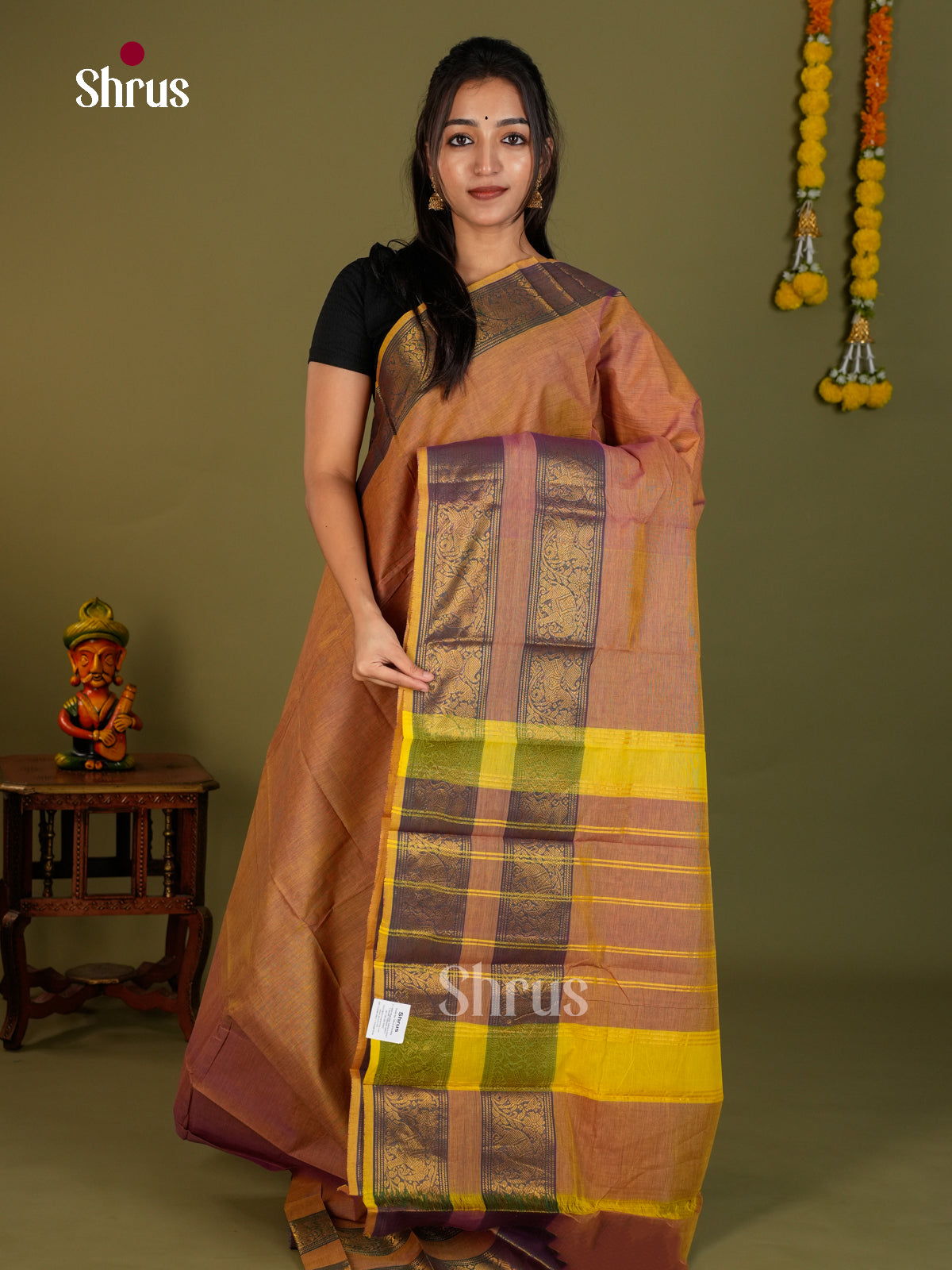 Chettinad Cotton Saree - EDS06117 - Shop on Shrus.com
