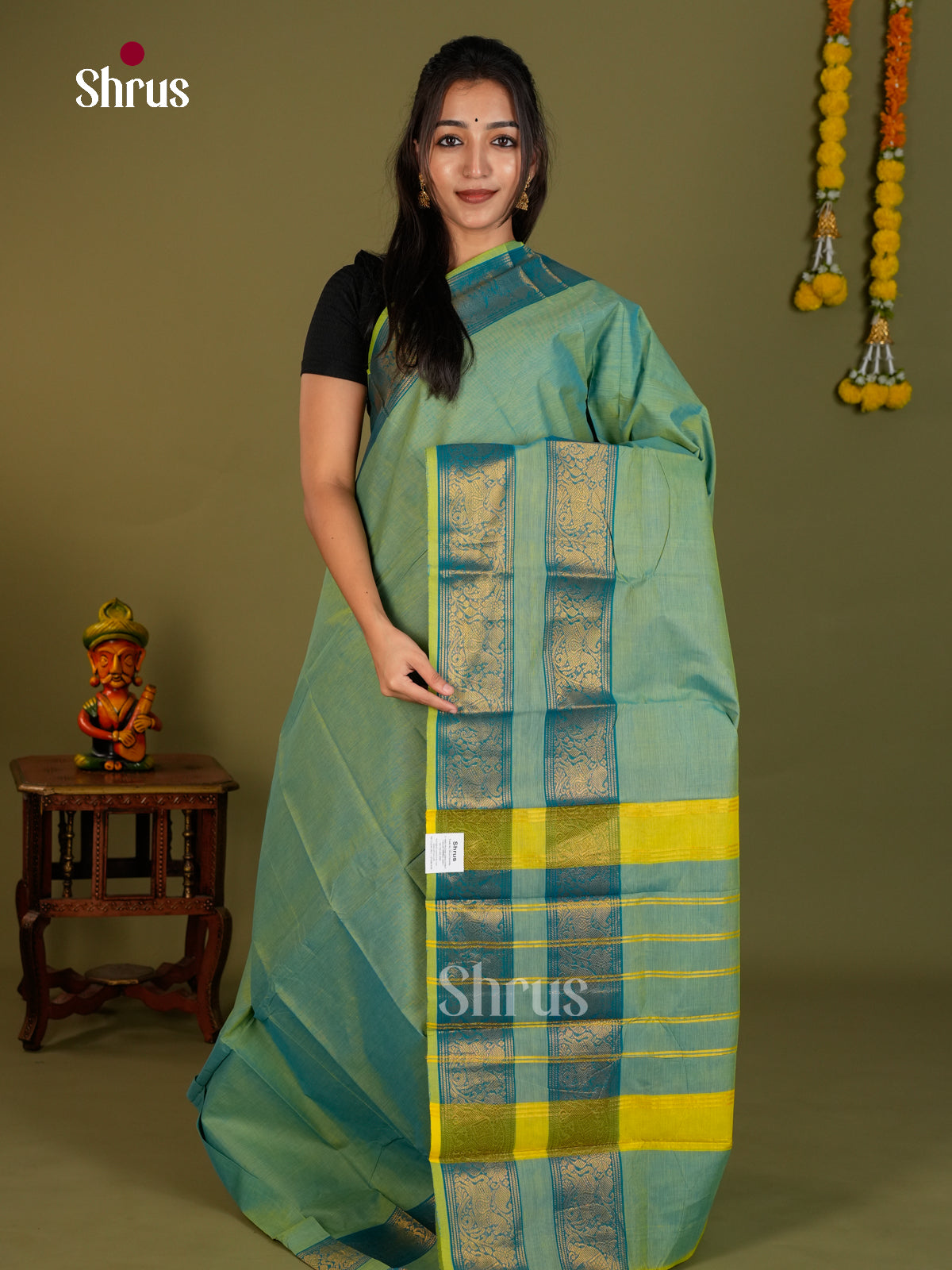 Chettinad Cotton Saree - EDS06118 - Shop on Shrus.com