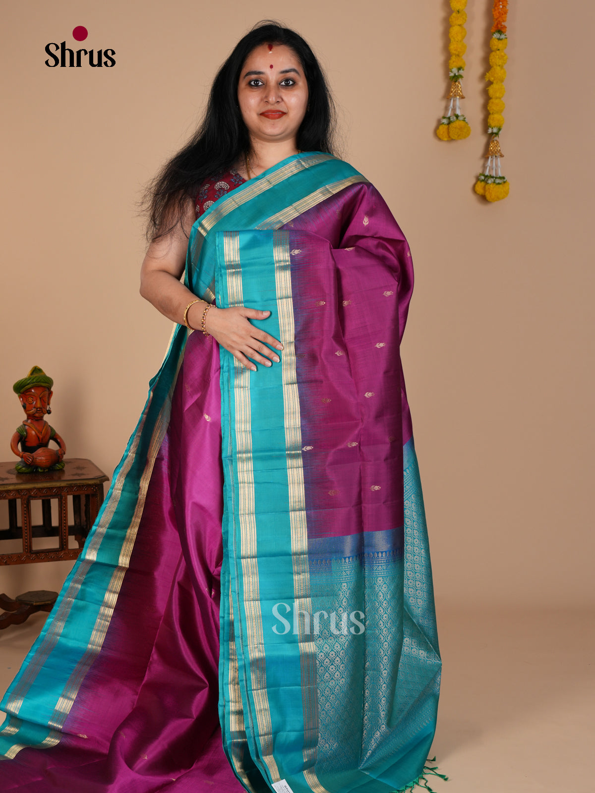 Soft Silk Saree - EDS08043 - Shop on Shrus.com