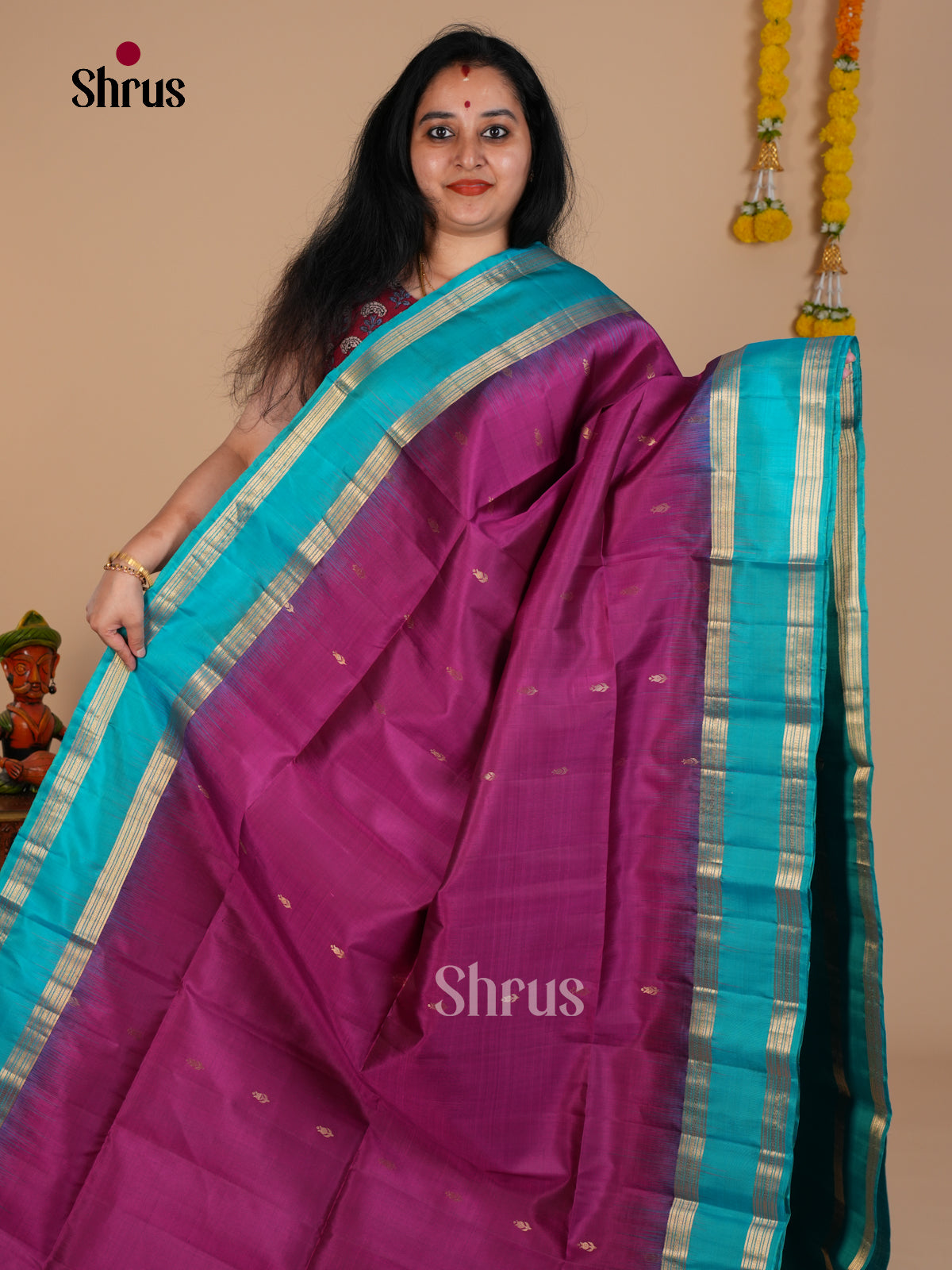 Soft Silk Saree - EDS08043 - Shop on Shrus.com