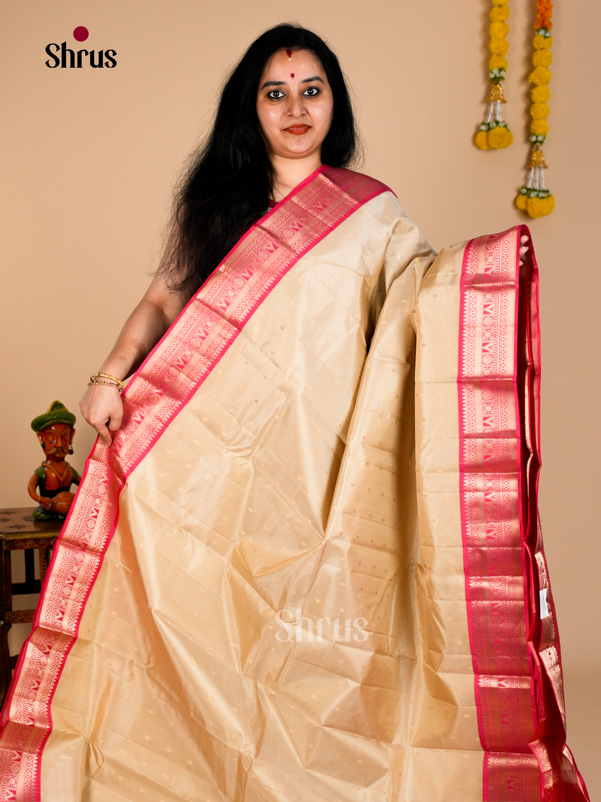Kanchipuram silk Saree - EDS08066 - Shop on Shrus.com