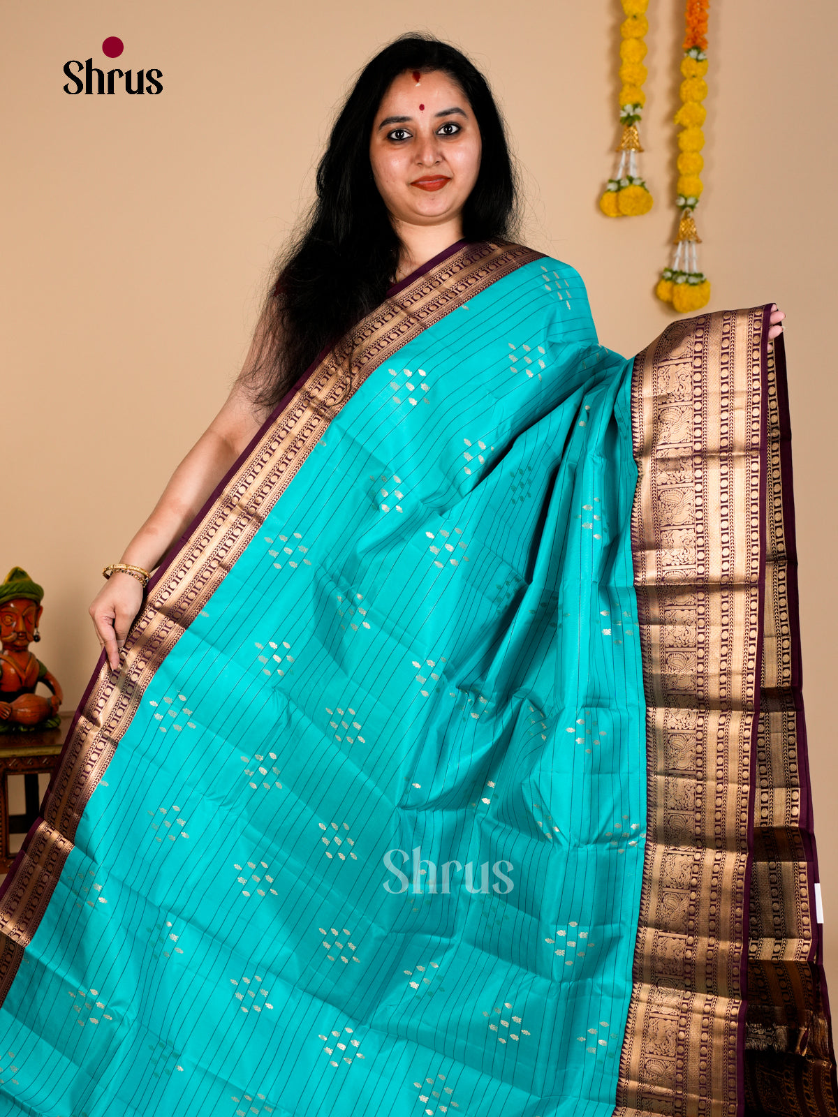 Kanchipuram silk Saree - EDS08067 - Shop on Shrus.com