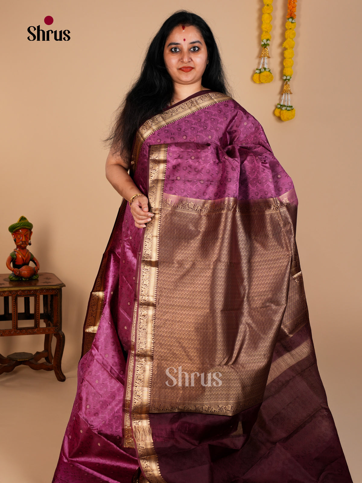 Kanchipuram silk Saree - EDS08071 - Shop on Shrus.com