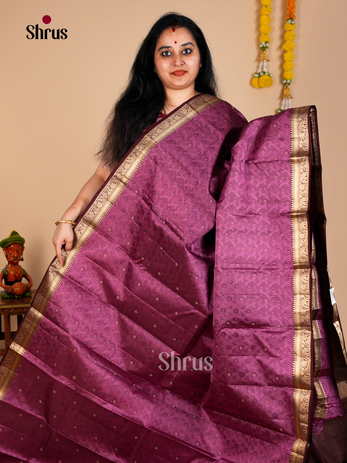 Kanchipuram silk Saree - EDS08071 - Shop on Shrus.com