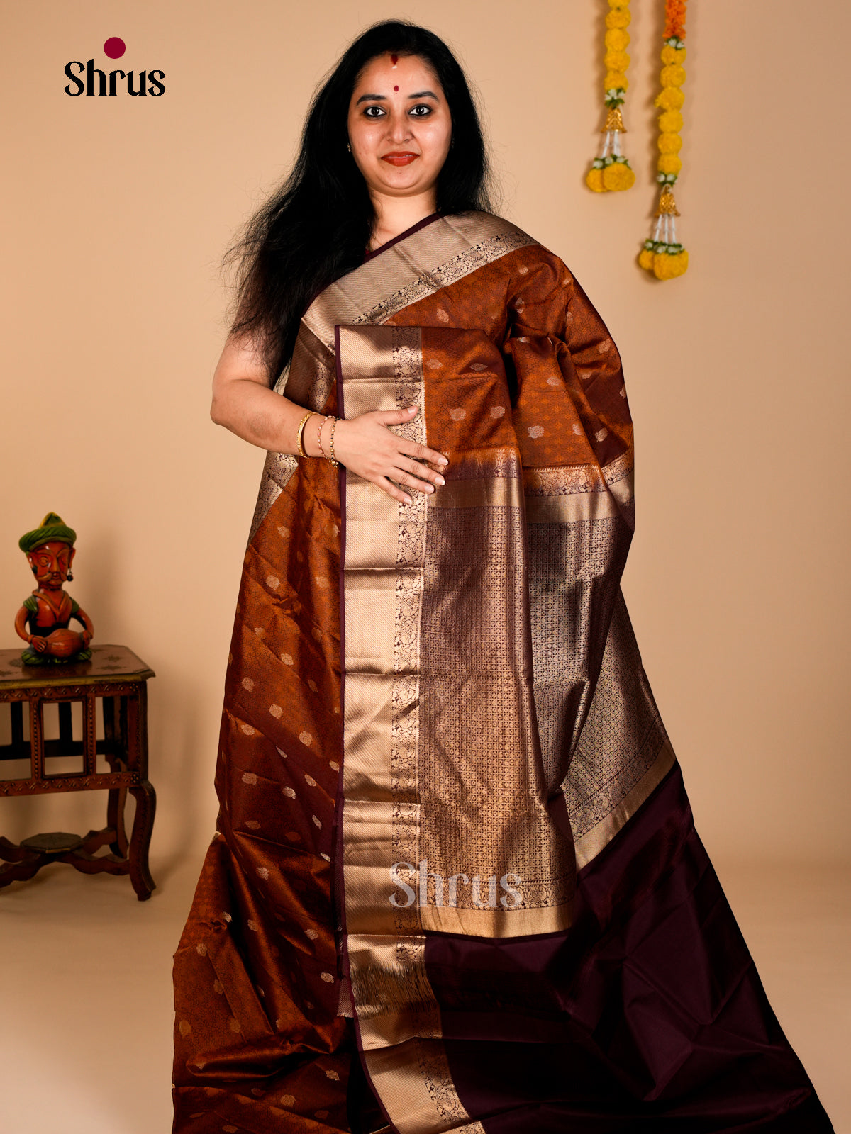 Kanchipuram silk Saree - EDS08074 - Shop on Shrus.com