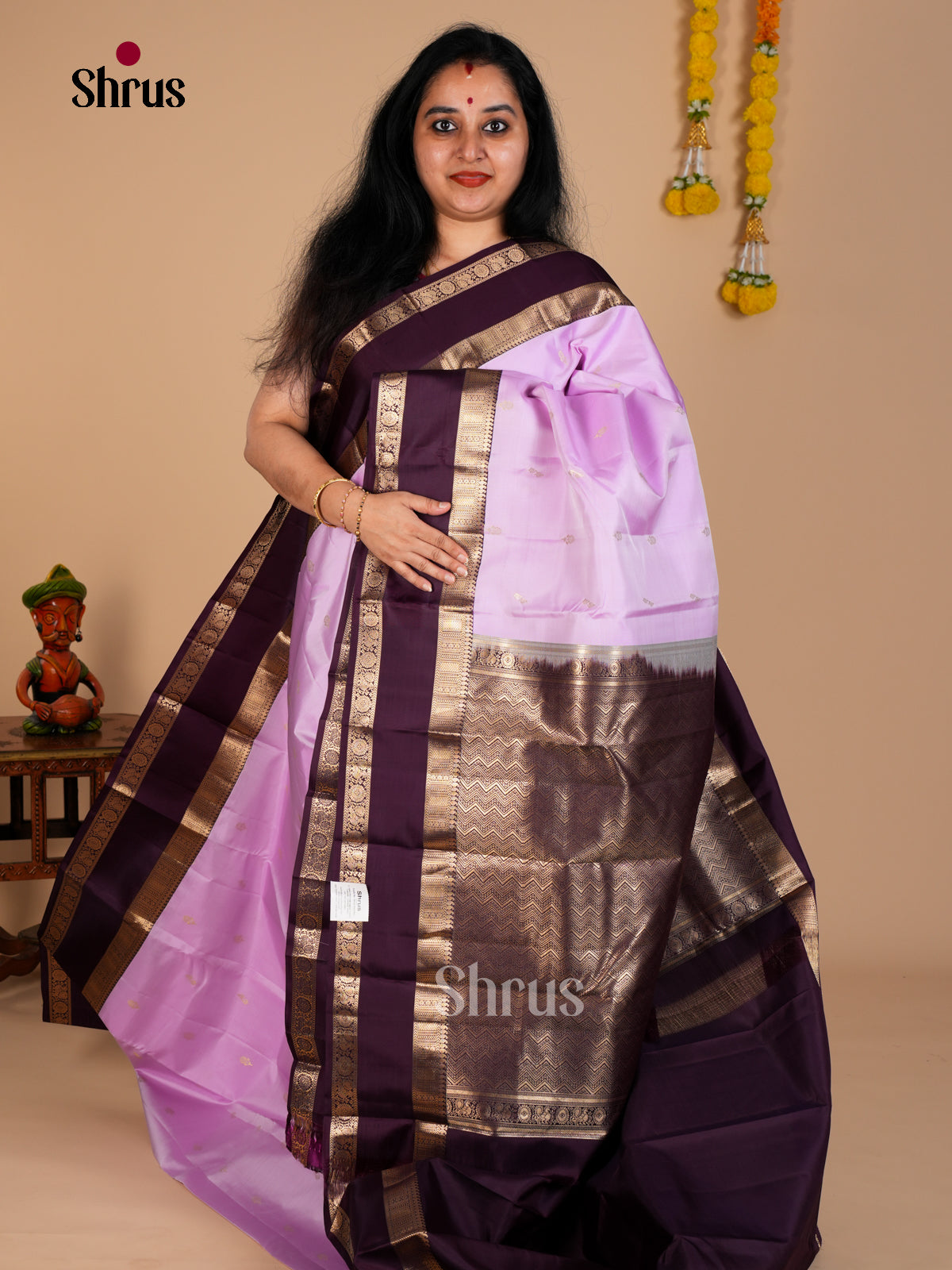 Kanchipuram silk Saree - EDS08076 - Shop on Shrus.com