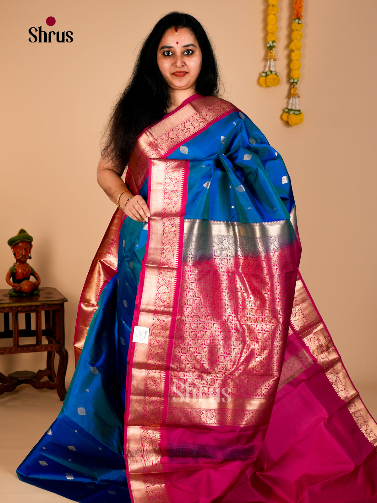 Kanchipuram silk Saree - EDS08083 - Shop on Shrus.com