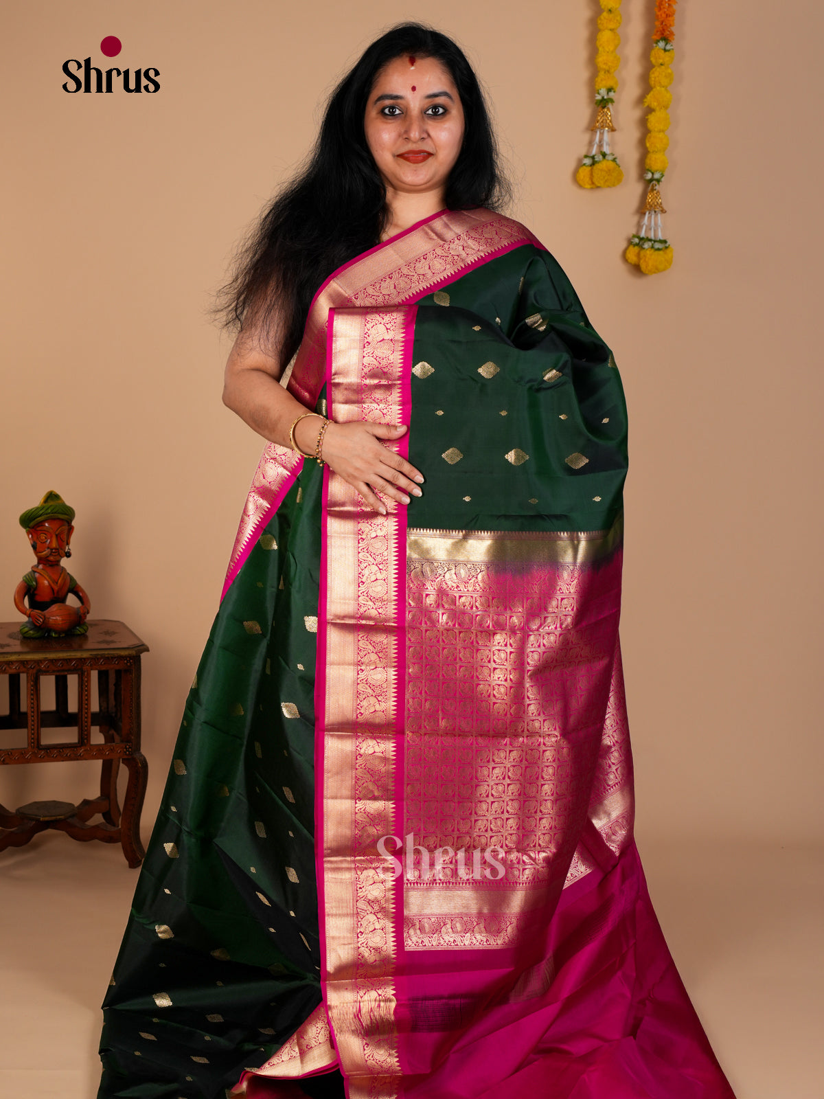 Kanchipuram silk Saree - EDS08084 - Shop on Shrus.com