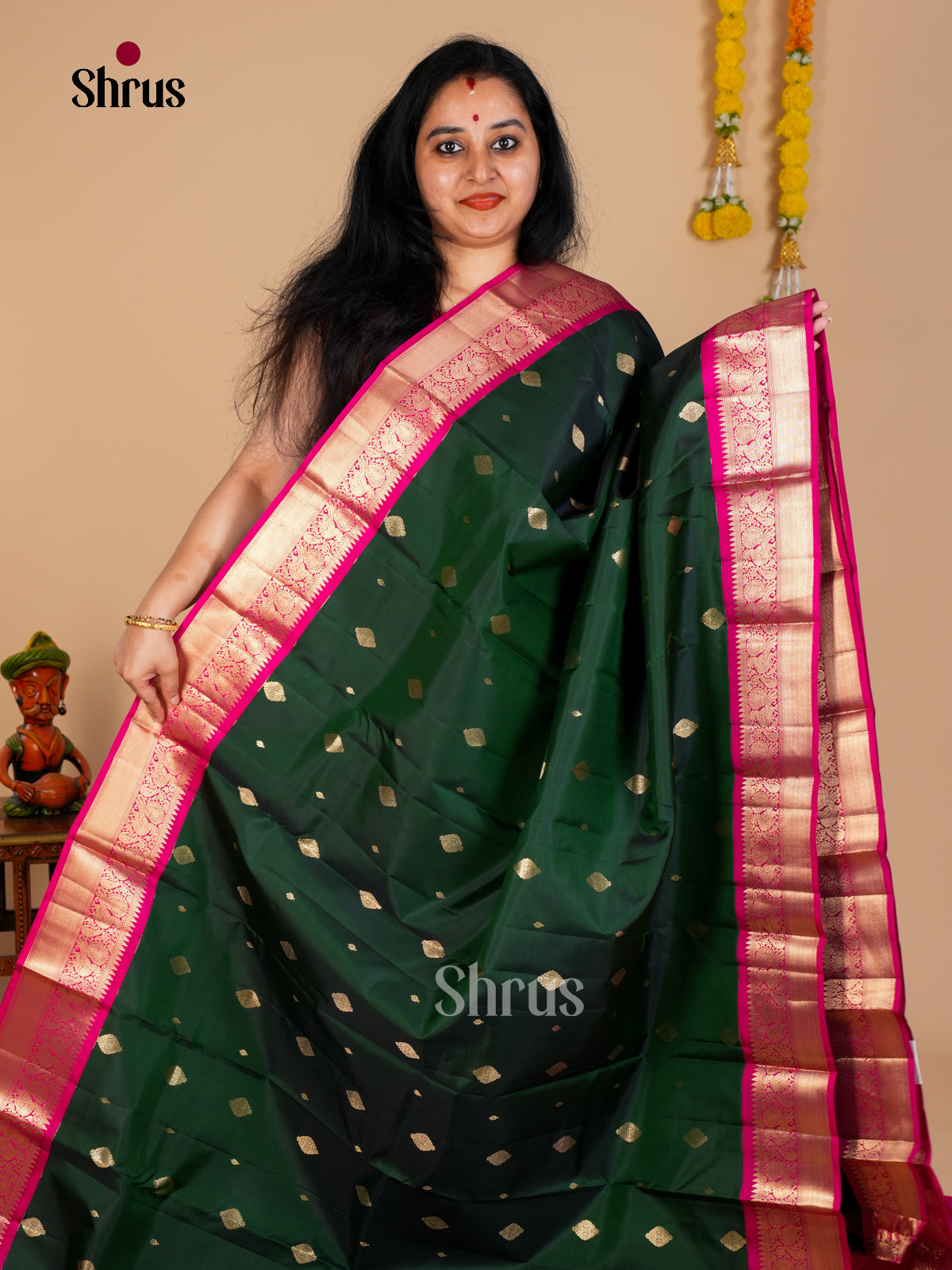 Kanchipuram silk Saree - EDS08084 - Shop on Shrus.com