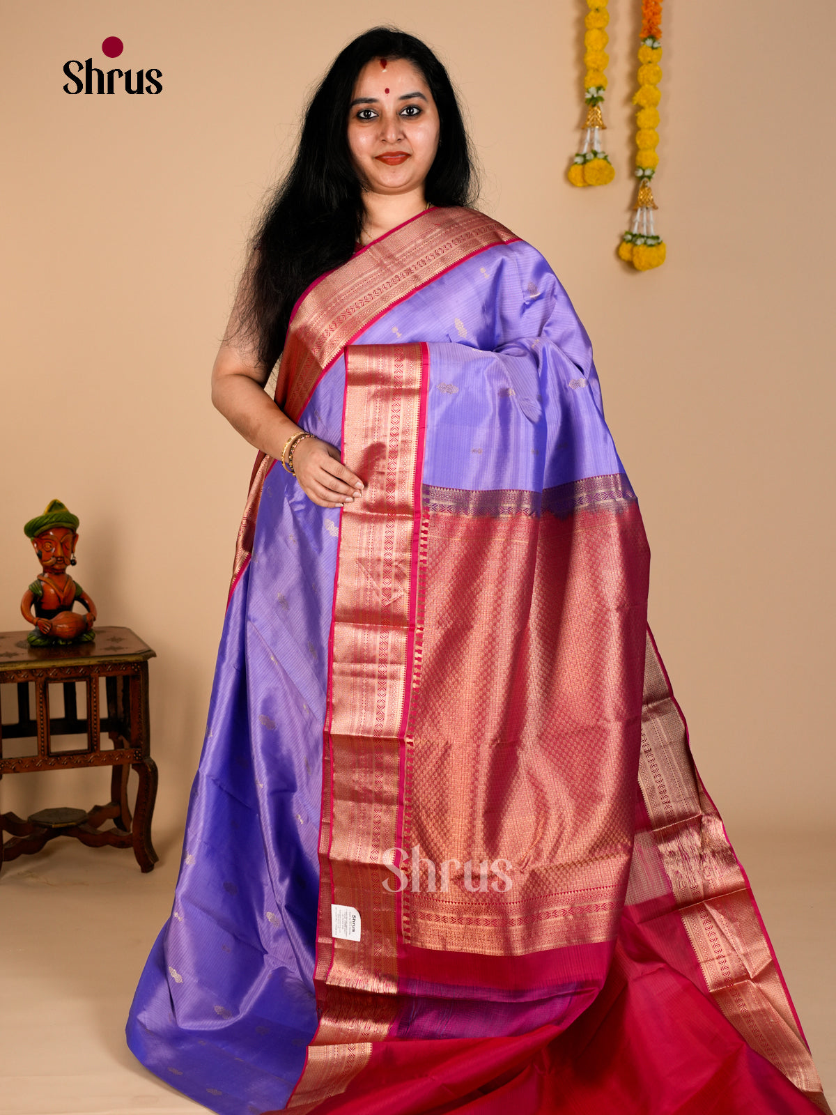 Kanchipuram silk Saree - EDS08085 - Shop on Shrus.com