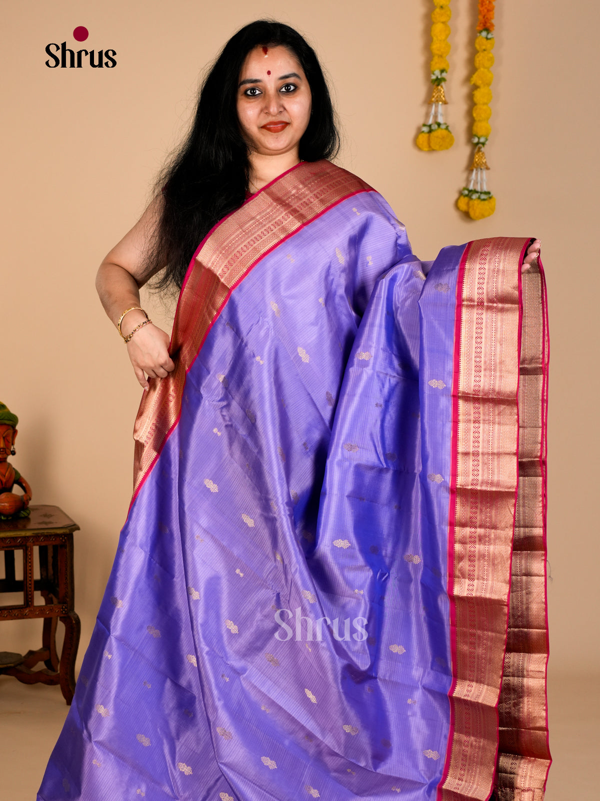 Kanchipuram silk Saree - EDS08085 - Shop on Shrus.com