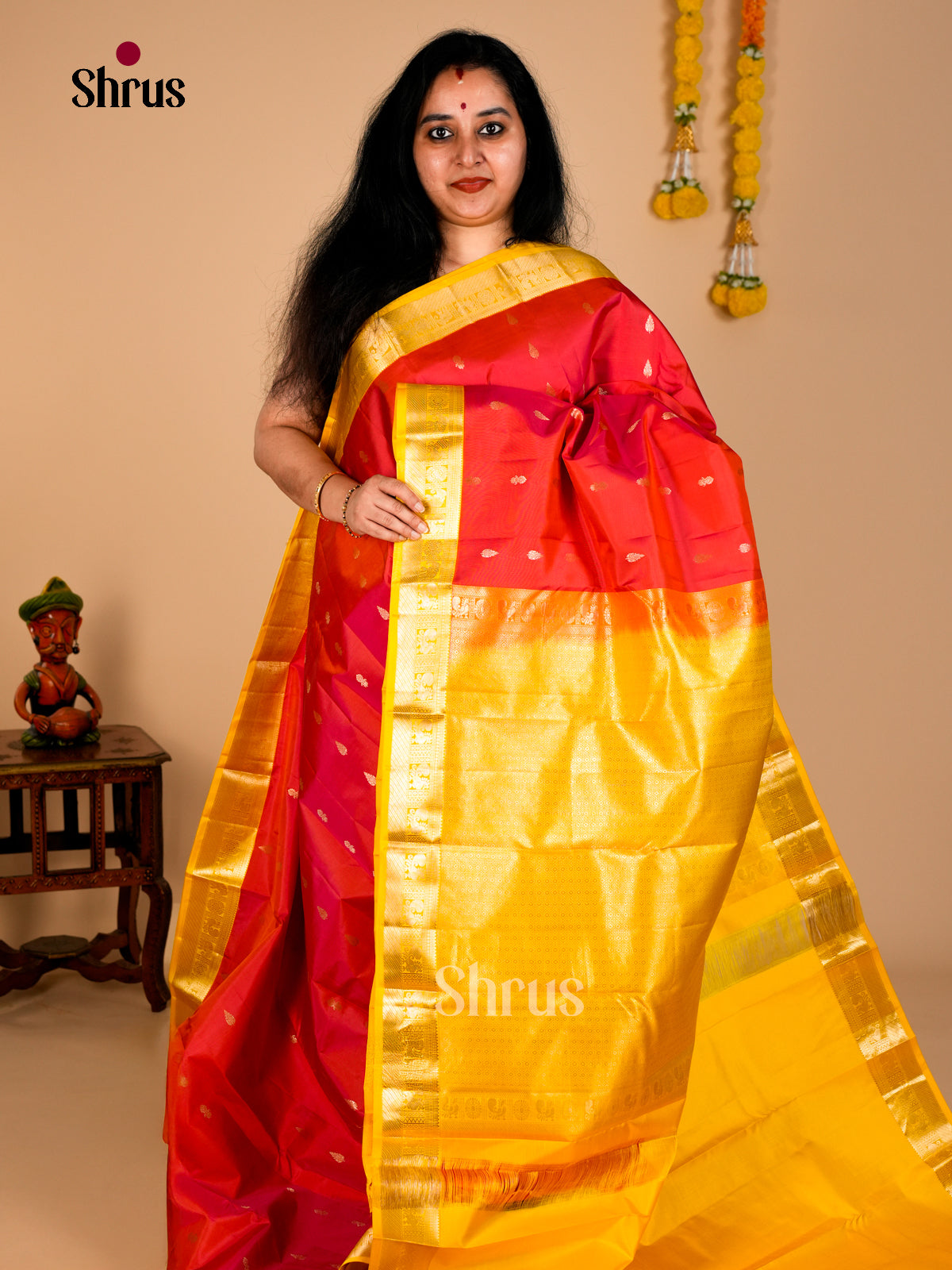 Kanchipuram silk Saree - EDS08086 - Shop on Shrus.com