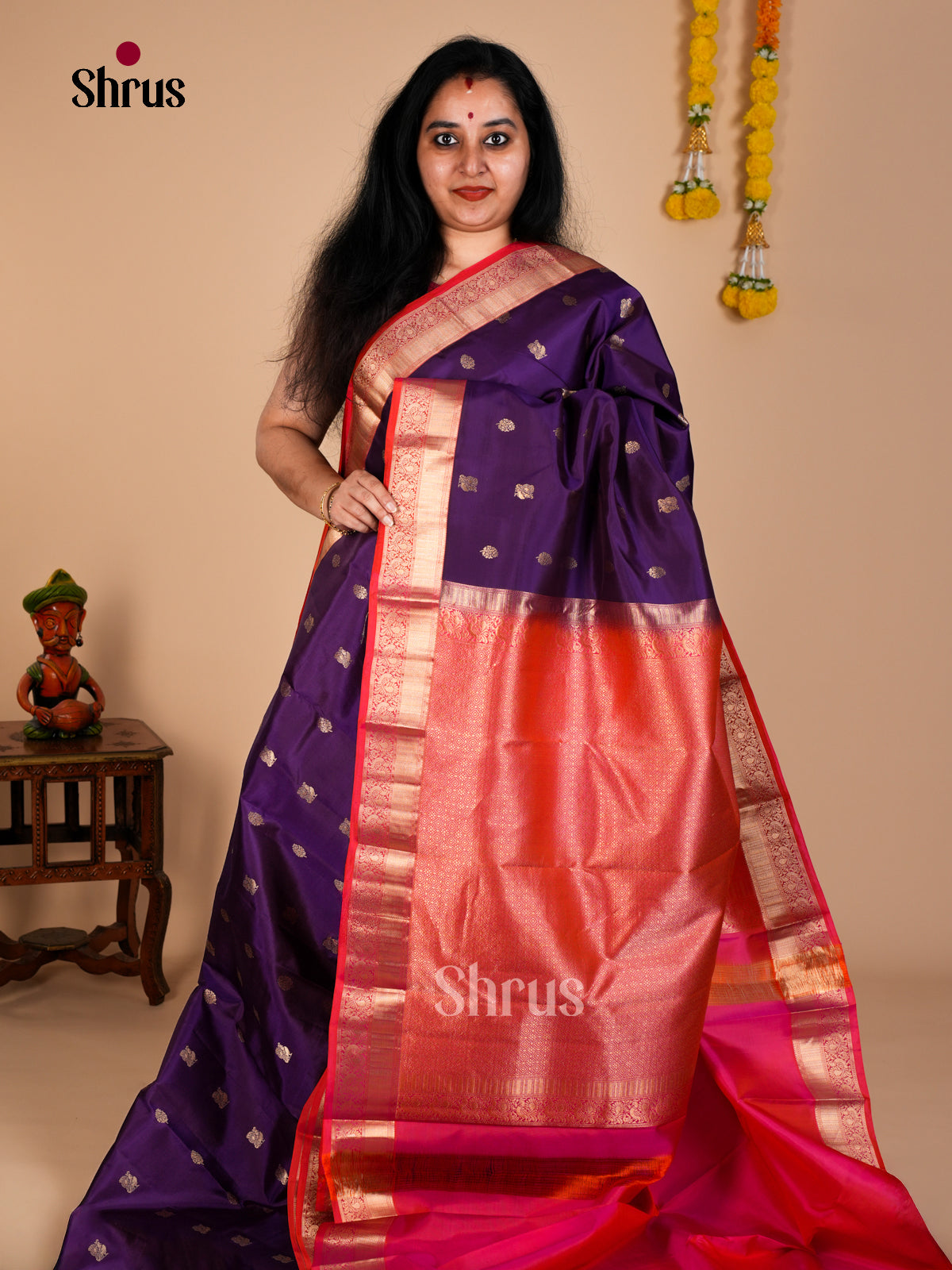 Kanchipuram silk Saree - EDS08087 - Shop on Shrus.com