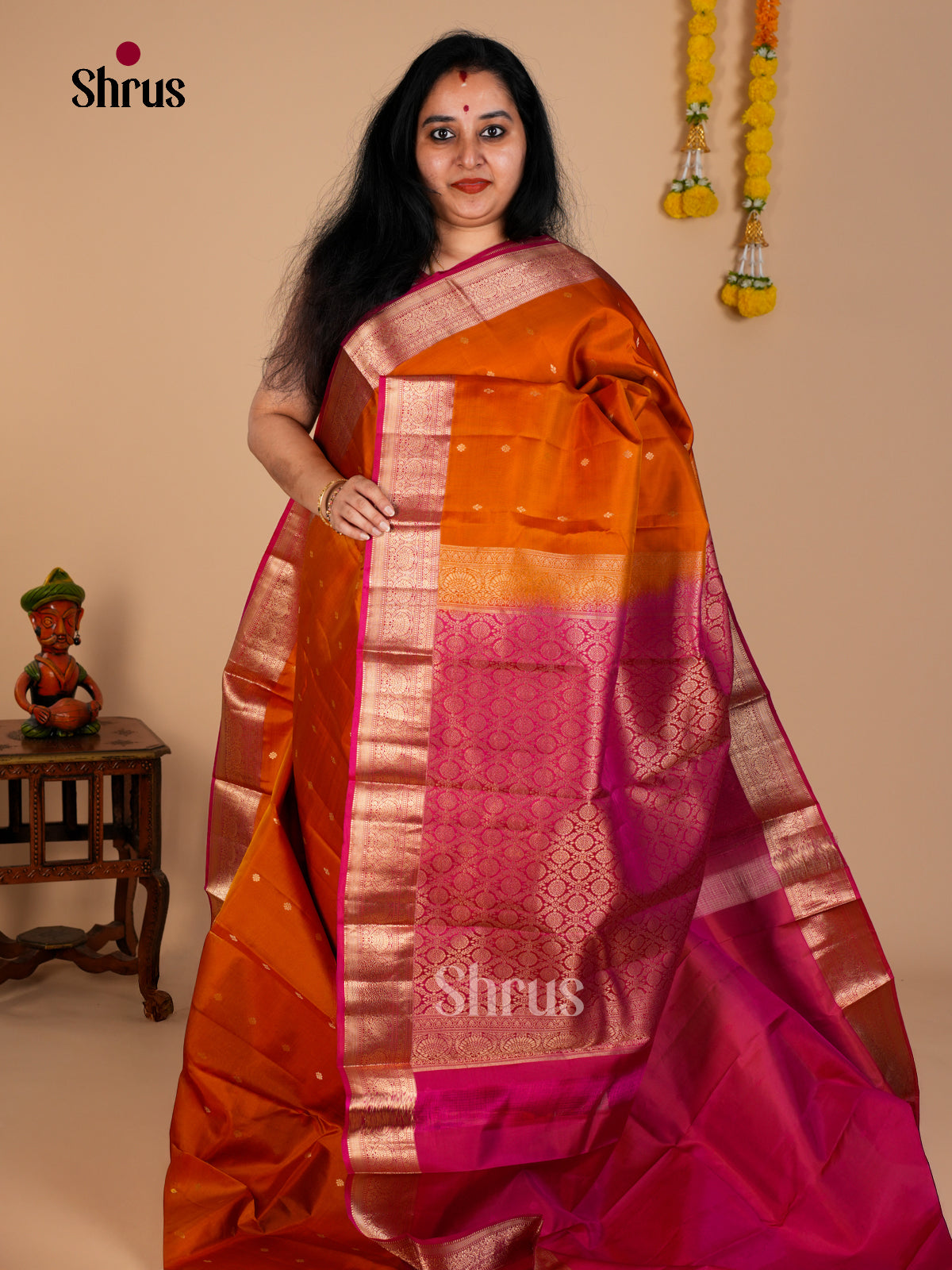 Kanchipuram silk Saree - EDS08093 - Shop on Shrus.com