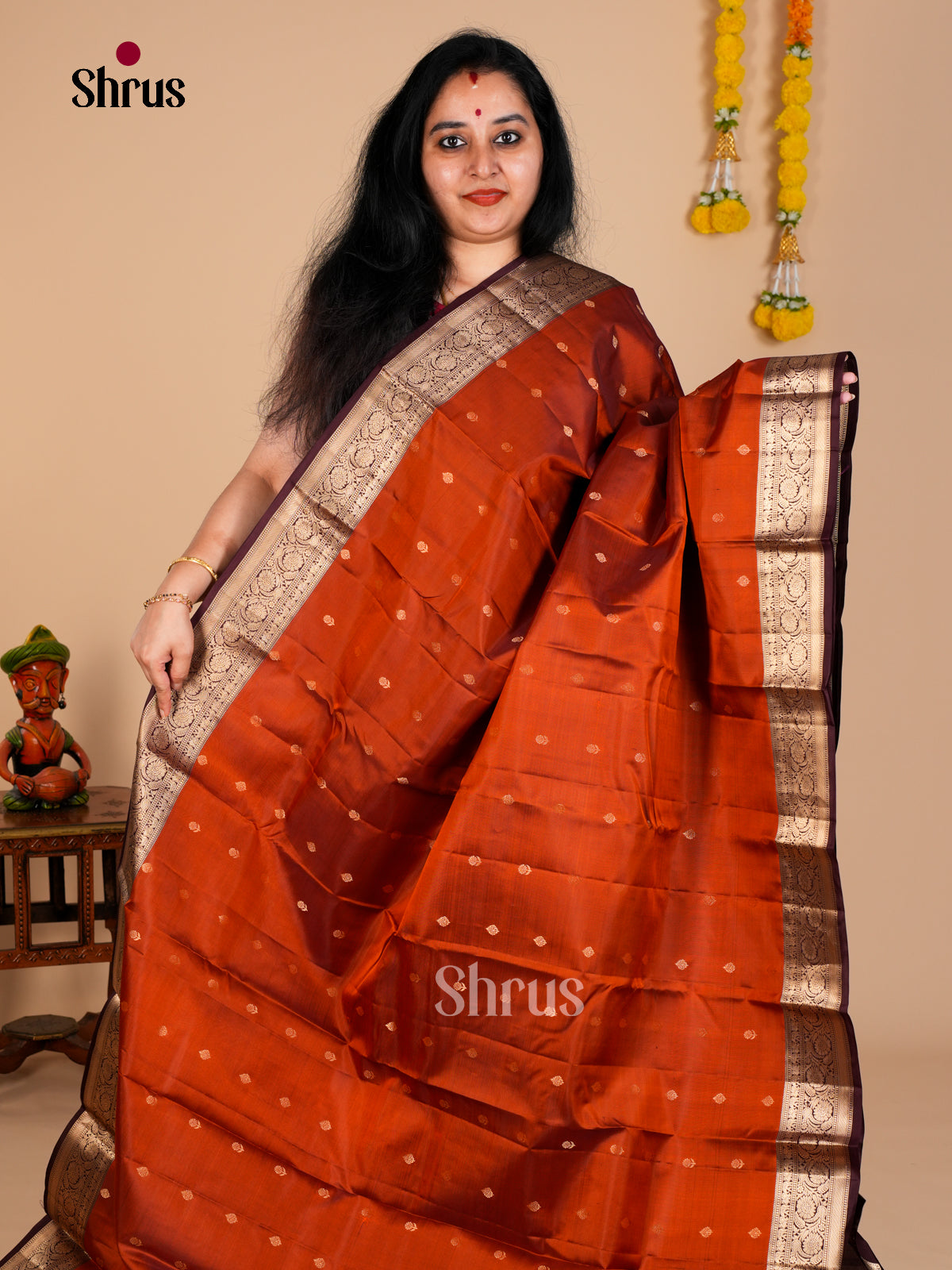 Kanchipuram silk Saree - EDS08094 - Shop on Shrus.com