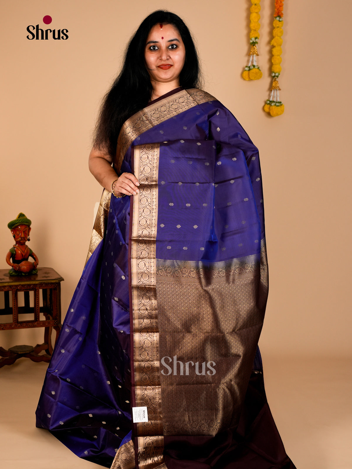 Kanchipuram silk Saree - EDS08095 - Shop on Shrus.com