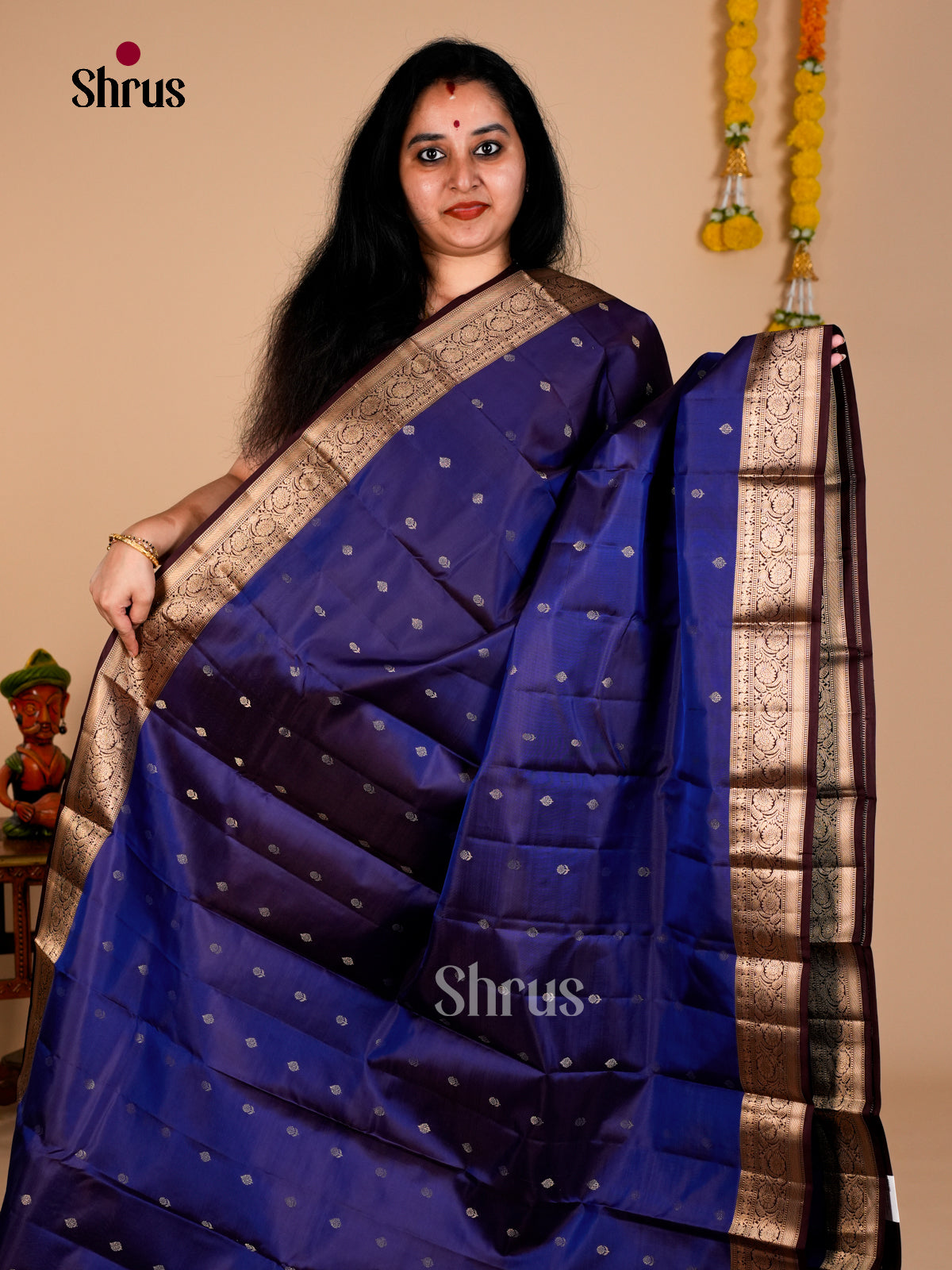 Kanchipuram silk Saree - EDS08095 - Shop on Shrus.com