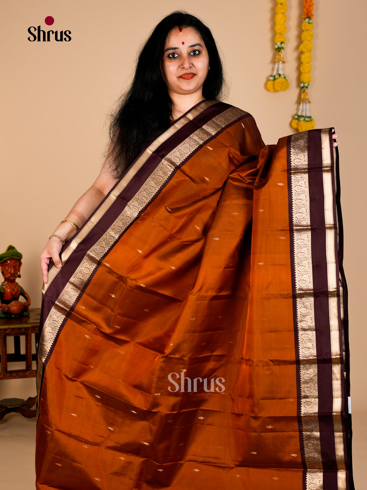 Kanchipuram silk Saree - EDS08099 - Shop on Shrus.com