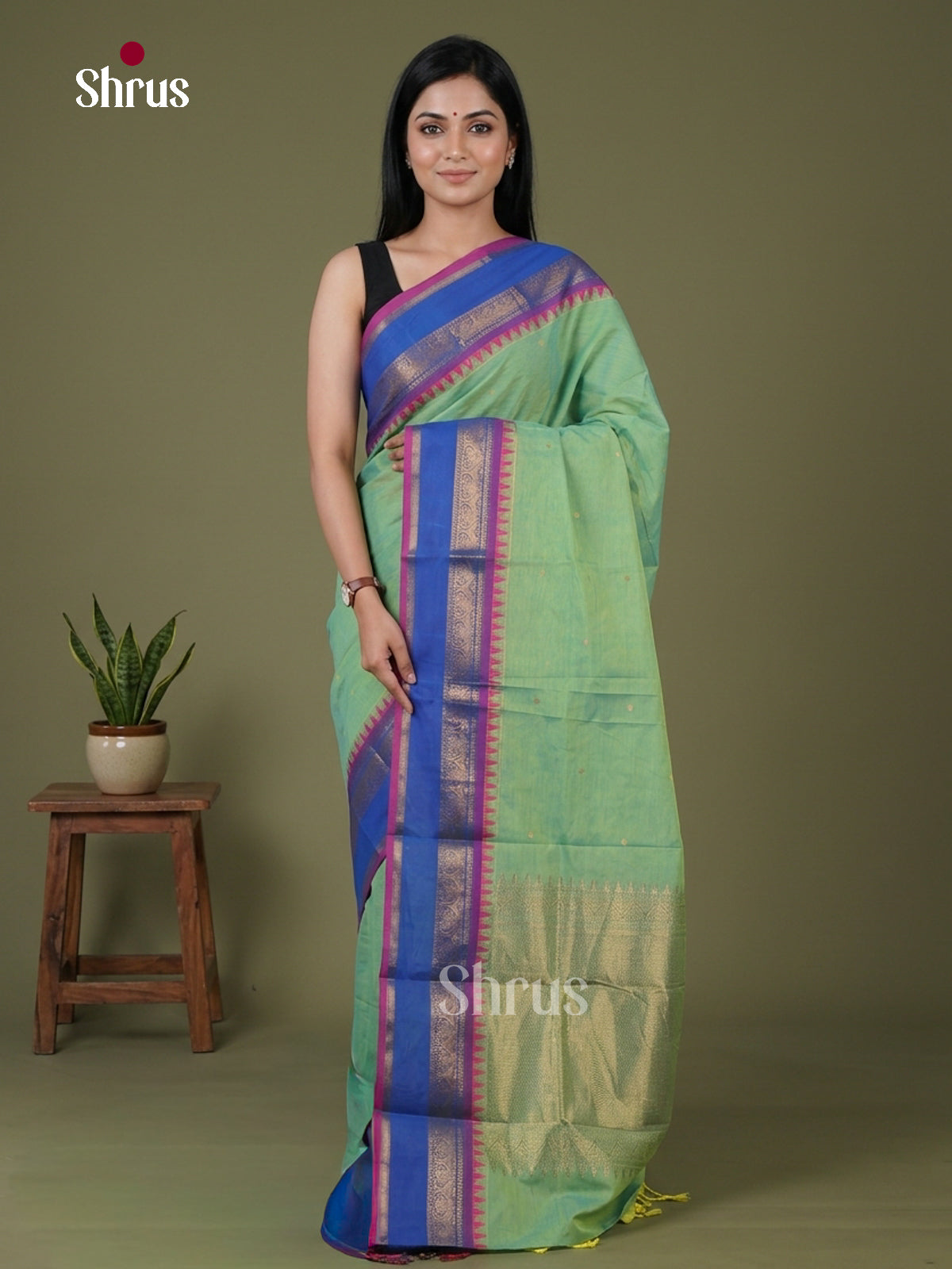 Chettinad Cotton Saree - EDS10024 - Shop on Shrus.com